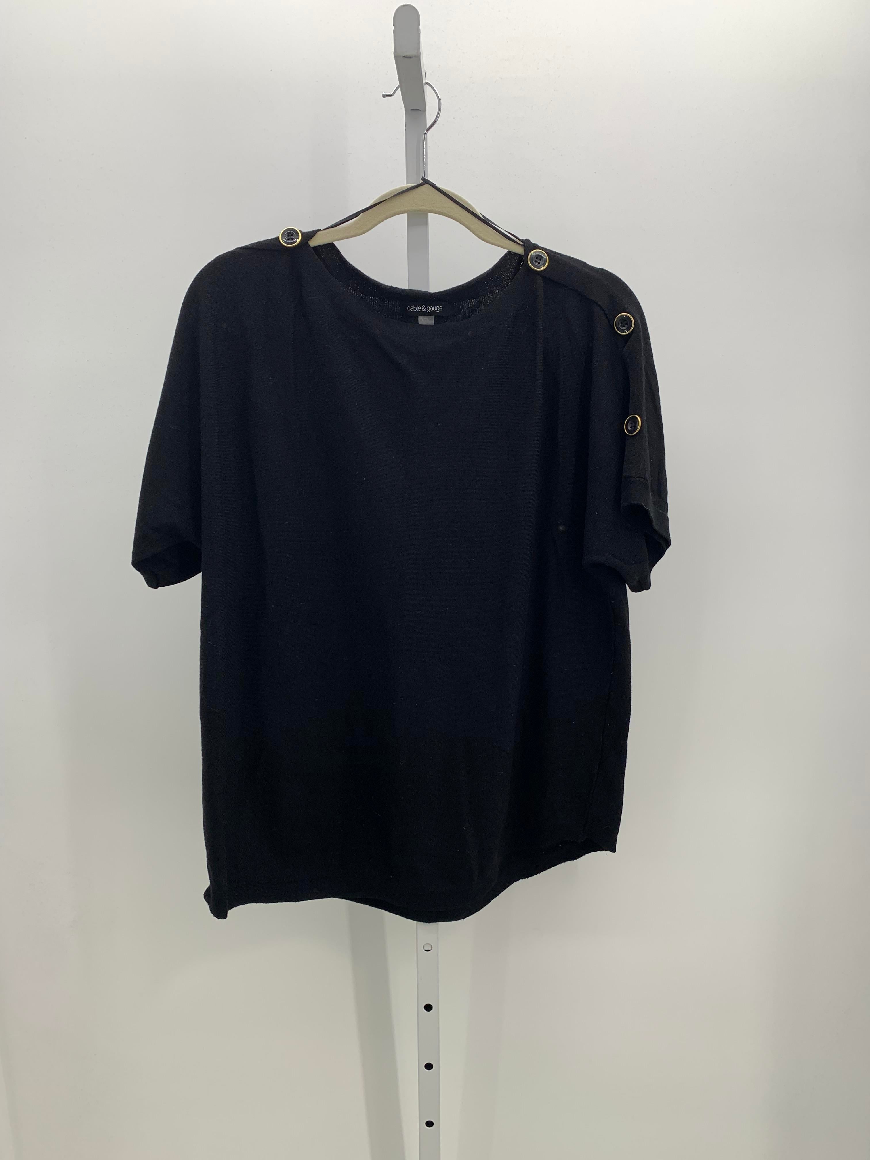 Cable & Gauge Size Extra Large Misses Short Slv Sweater