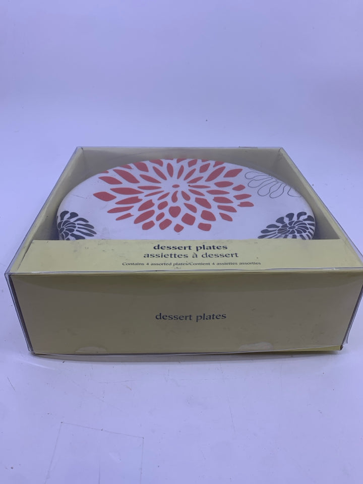 NIB 4 PIER 1 DESSERT PLATES.