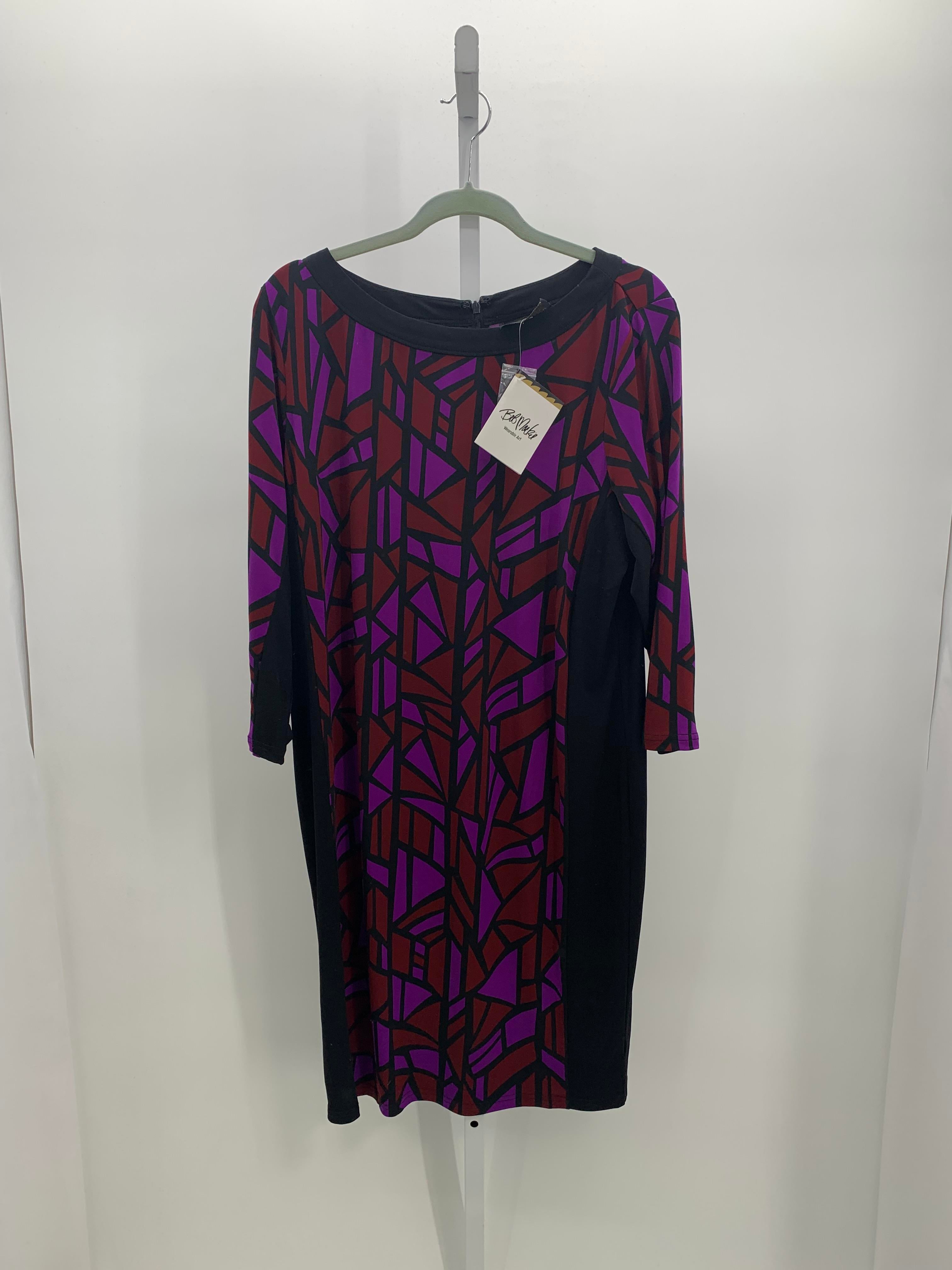 Bob Mackie Size Large Misses 3/4 Sleeve Dress