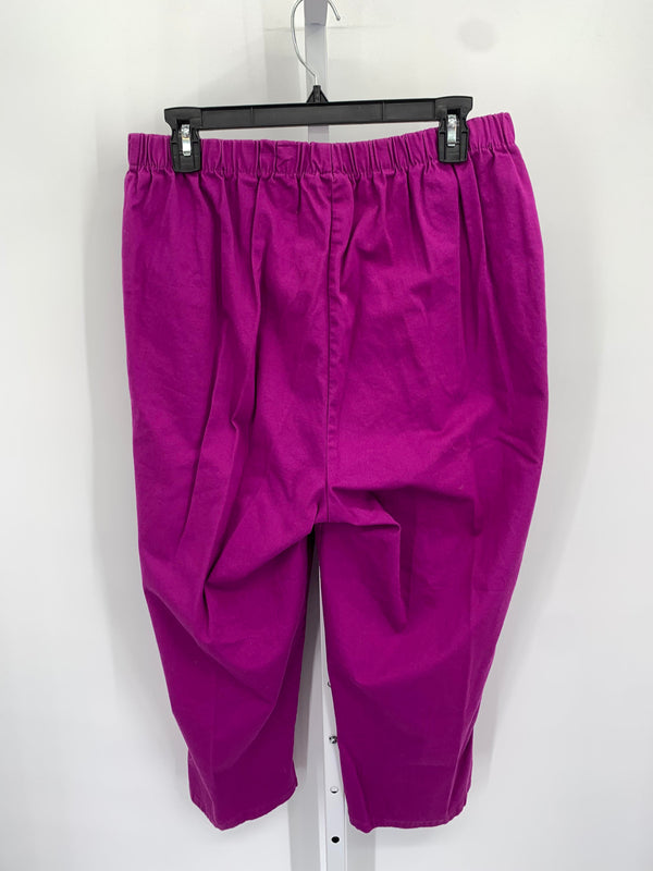 Woman Within Size 20 W Womens Cropped Pants