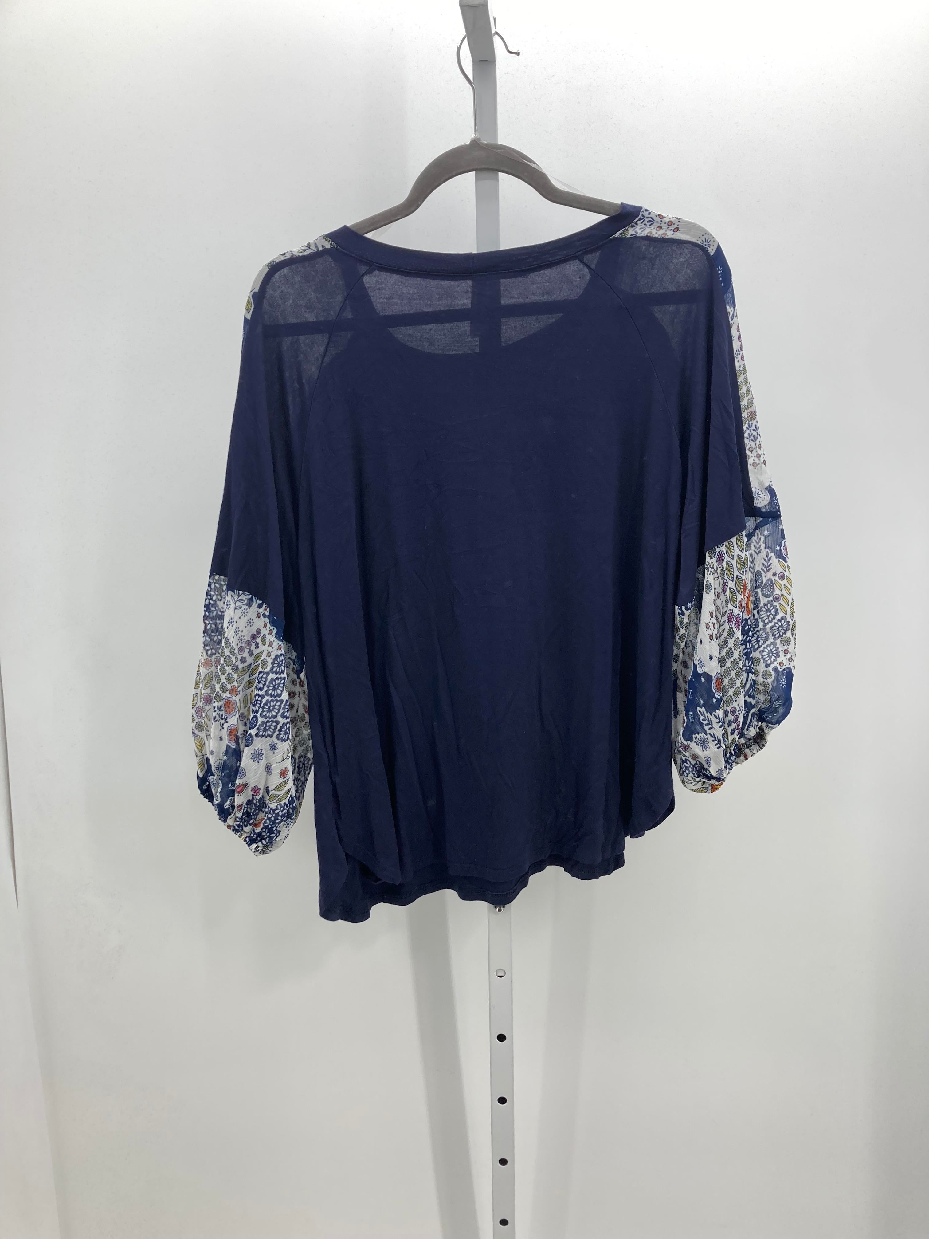 Emerald Size Small Misses 3/4 Sleeve Shirt