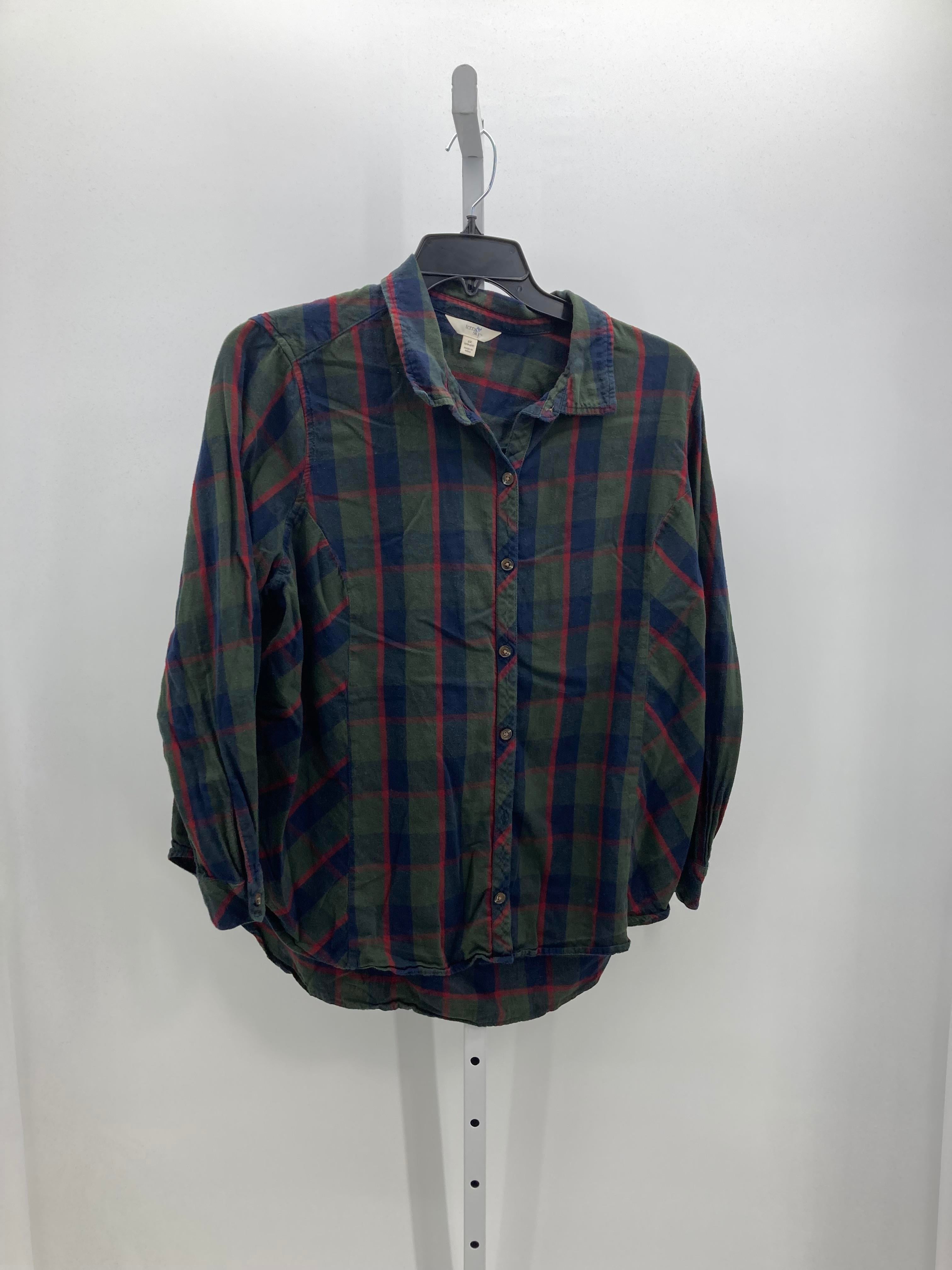 Terra & Sky Size 2X Womens Long Sleeve Shirt