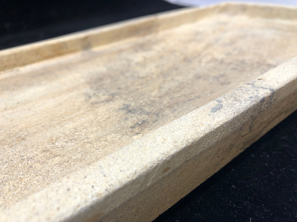 HEAVY RECTANGLE STONE TRAY.