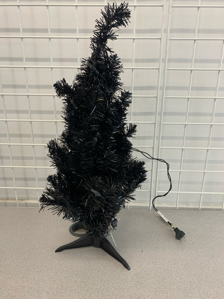 PRELIT BLACK XMAS TREE IN BOX.