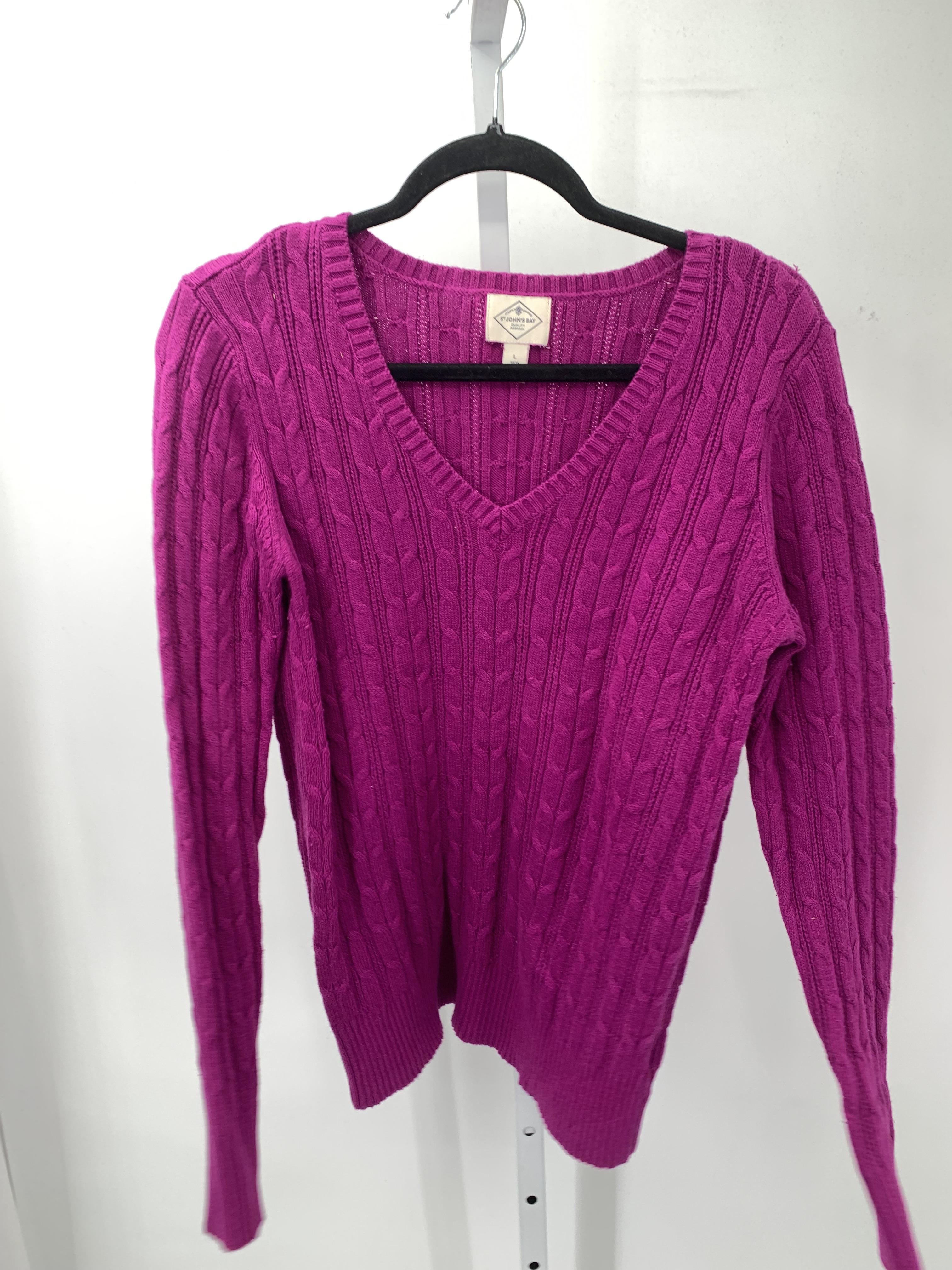 St. Johns Bay Size Large Misses Long Slv Sweater