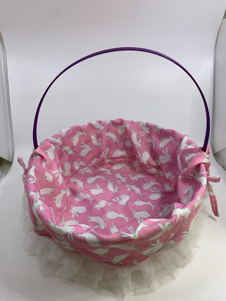 PURPLE BASKET W/ PINK BUNNY LINER.