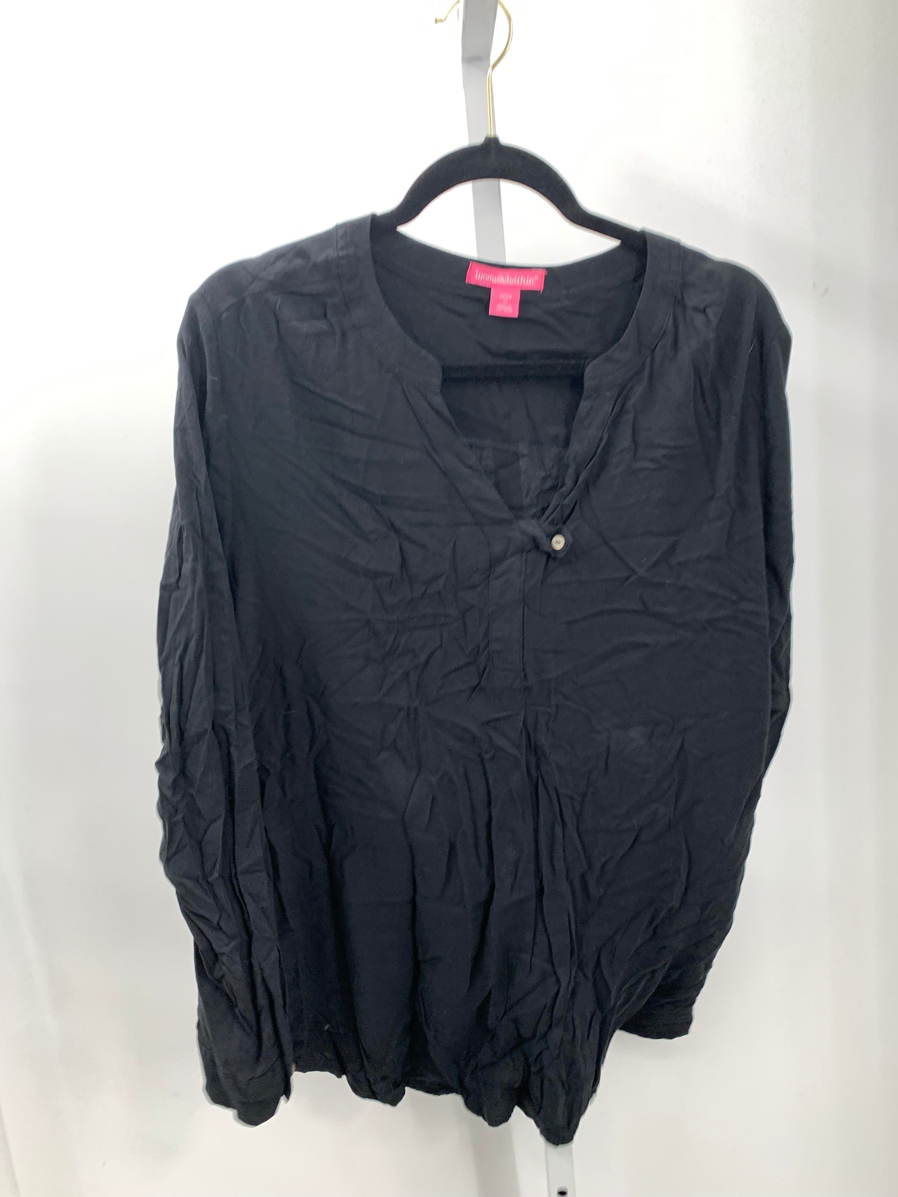 Woman Within Size 22/24 W Womens Long Sleeve Shirt