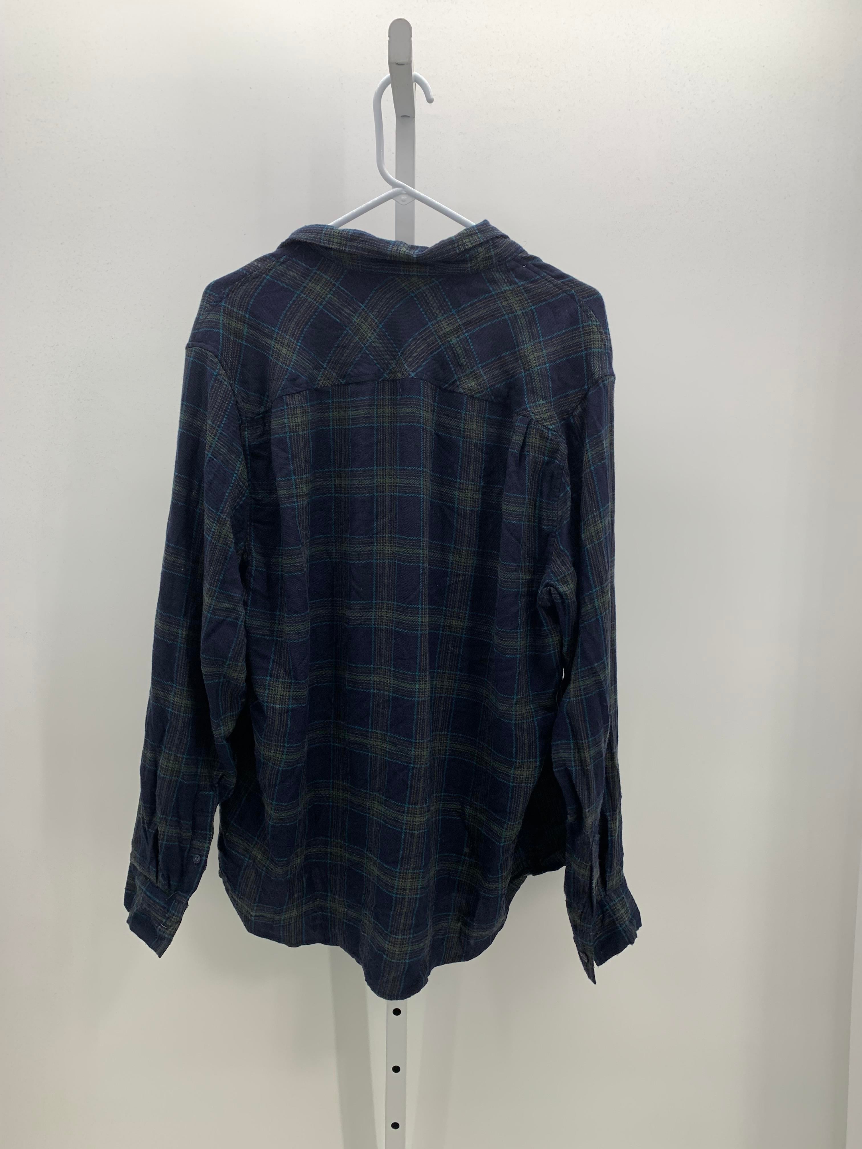 GREEN PLAID BTN DOWN