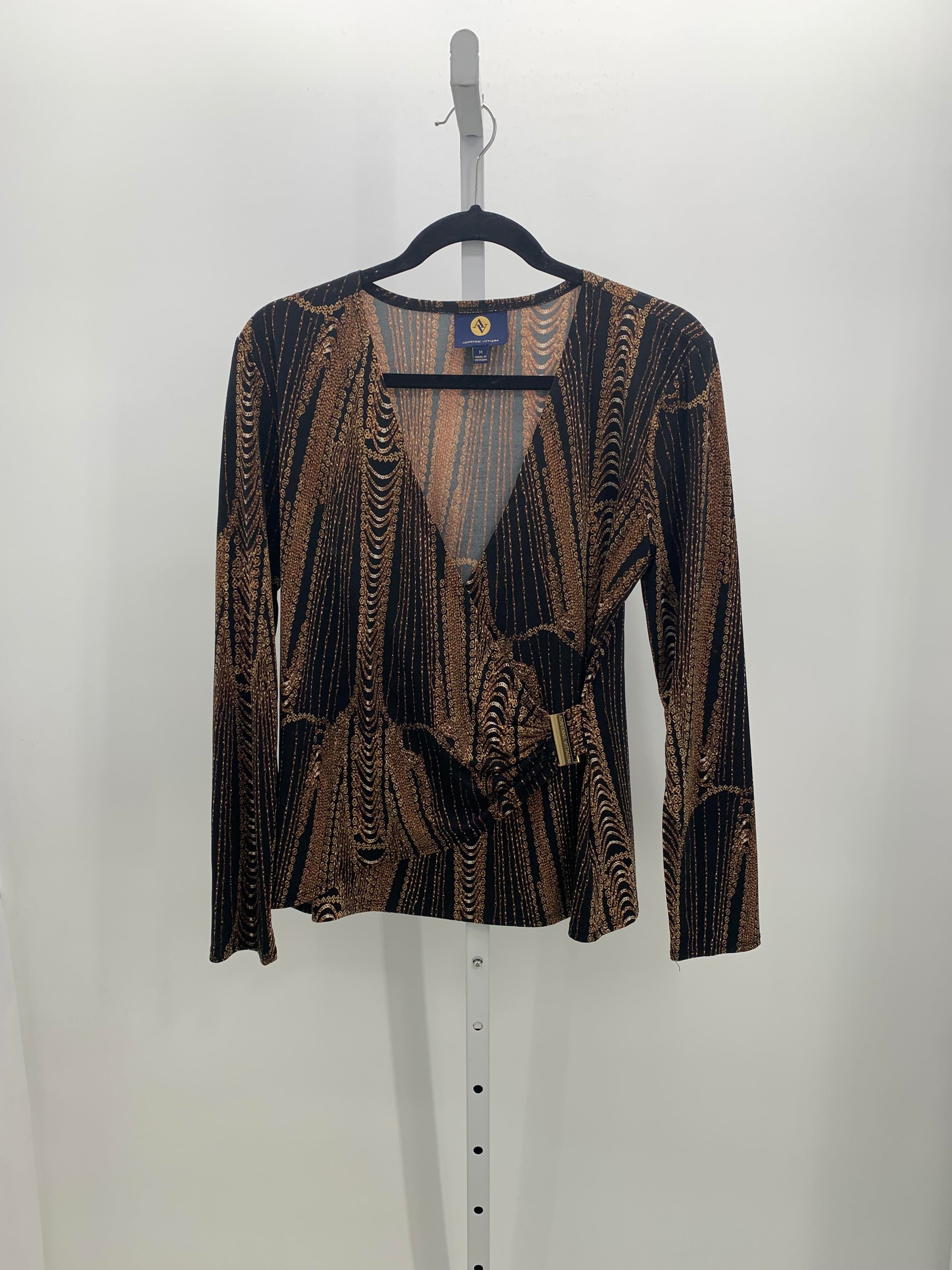 Adrienne Vittadini Size Medium Misses Long Sleeve Shirt