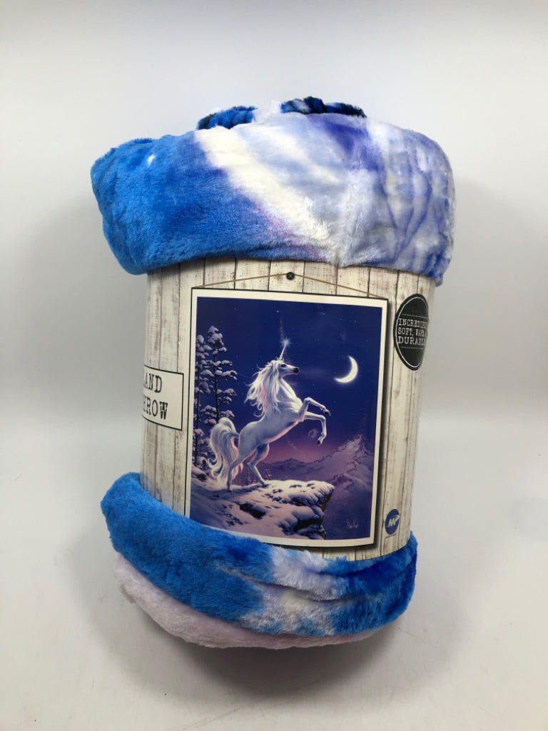 NEW UNICORN PLUSH THROW.