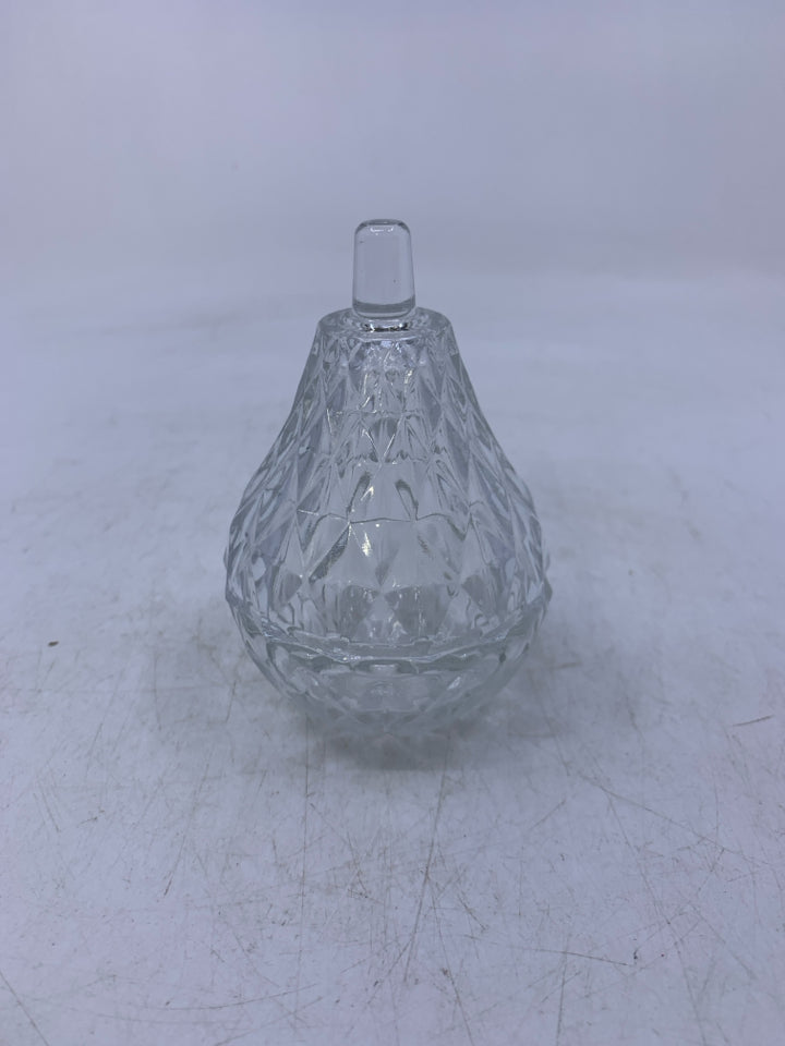 GLASS TEXTURED PEAR SHAPED.