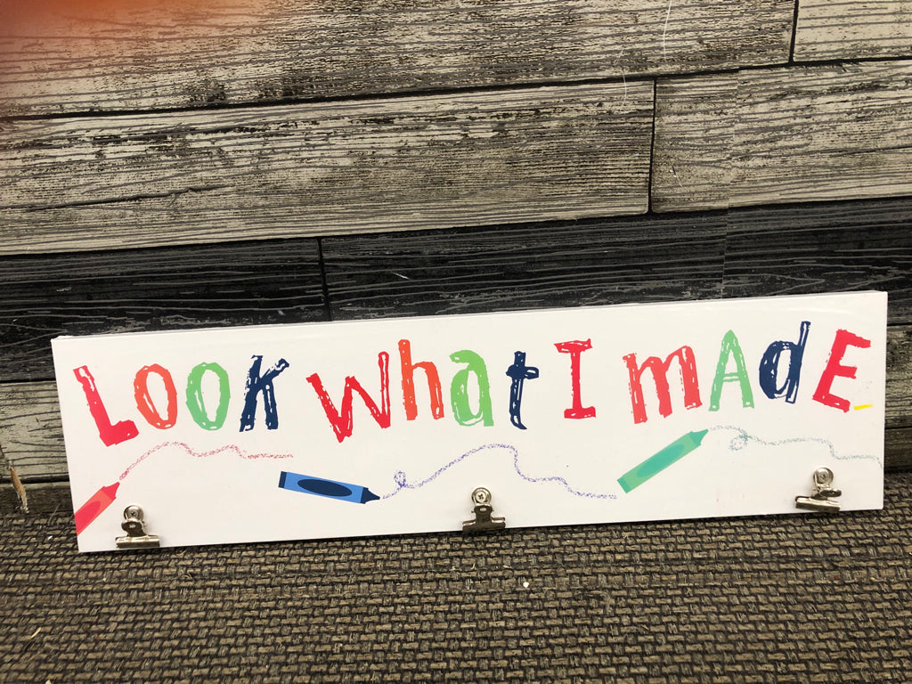 LOOK WHAT I MADE WOOD WALL HANGING.