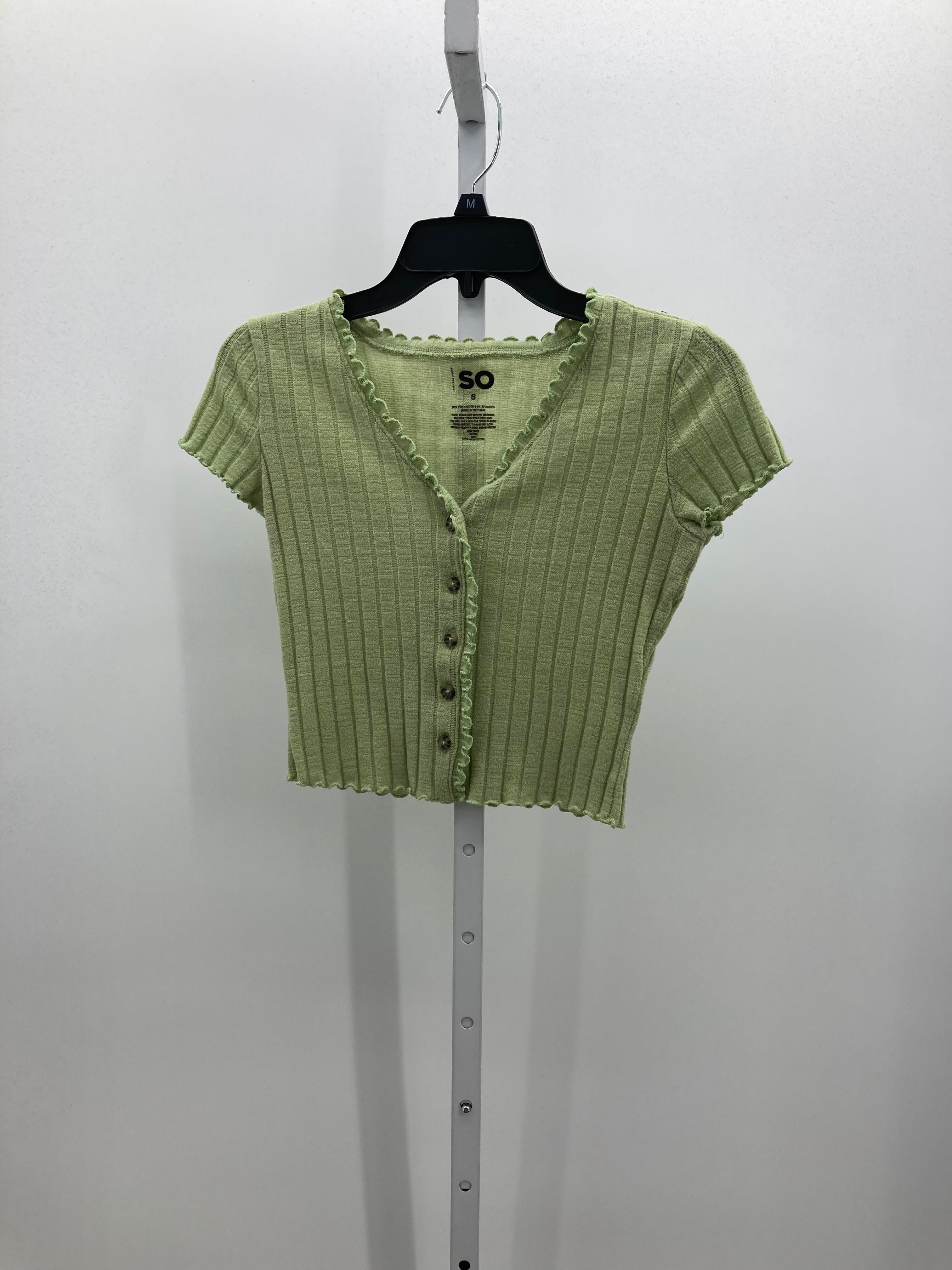 SO Size Small Juniors Short Sleeve Shirt