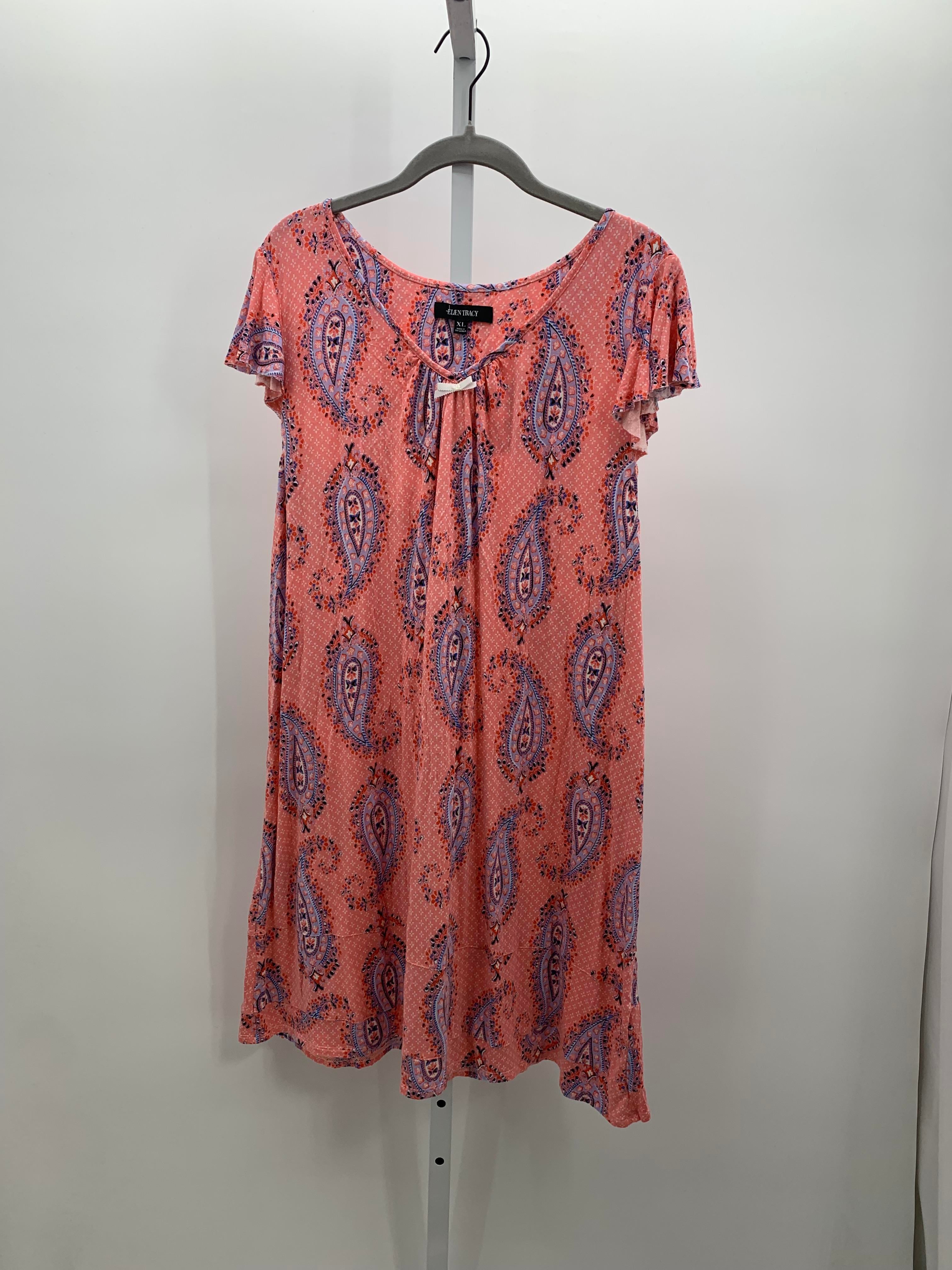 Ellen Tracy Size Extra Large Misses Short Sleeve Dress