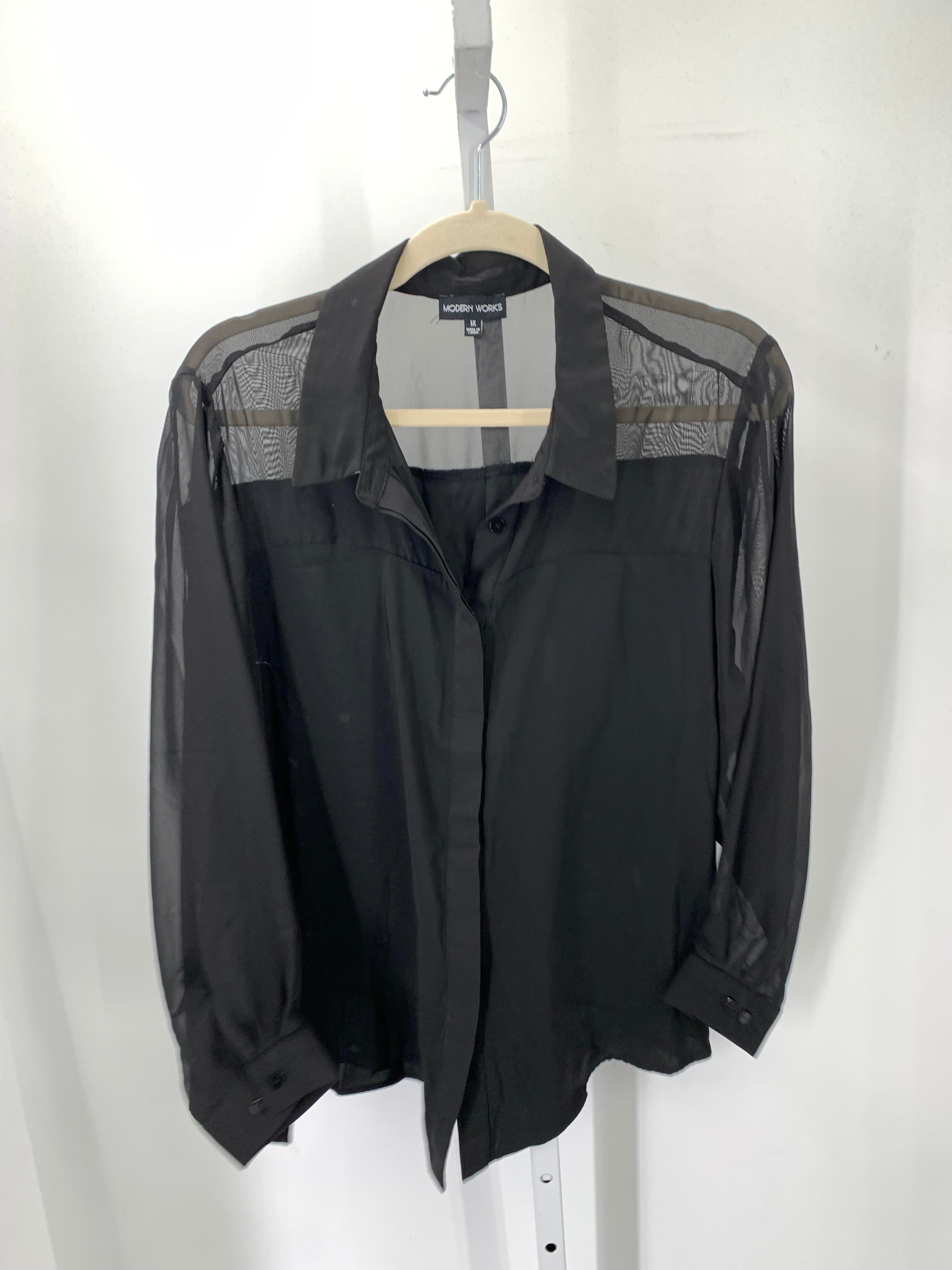 Size 1X Womens Long Sleeve Shirt