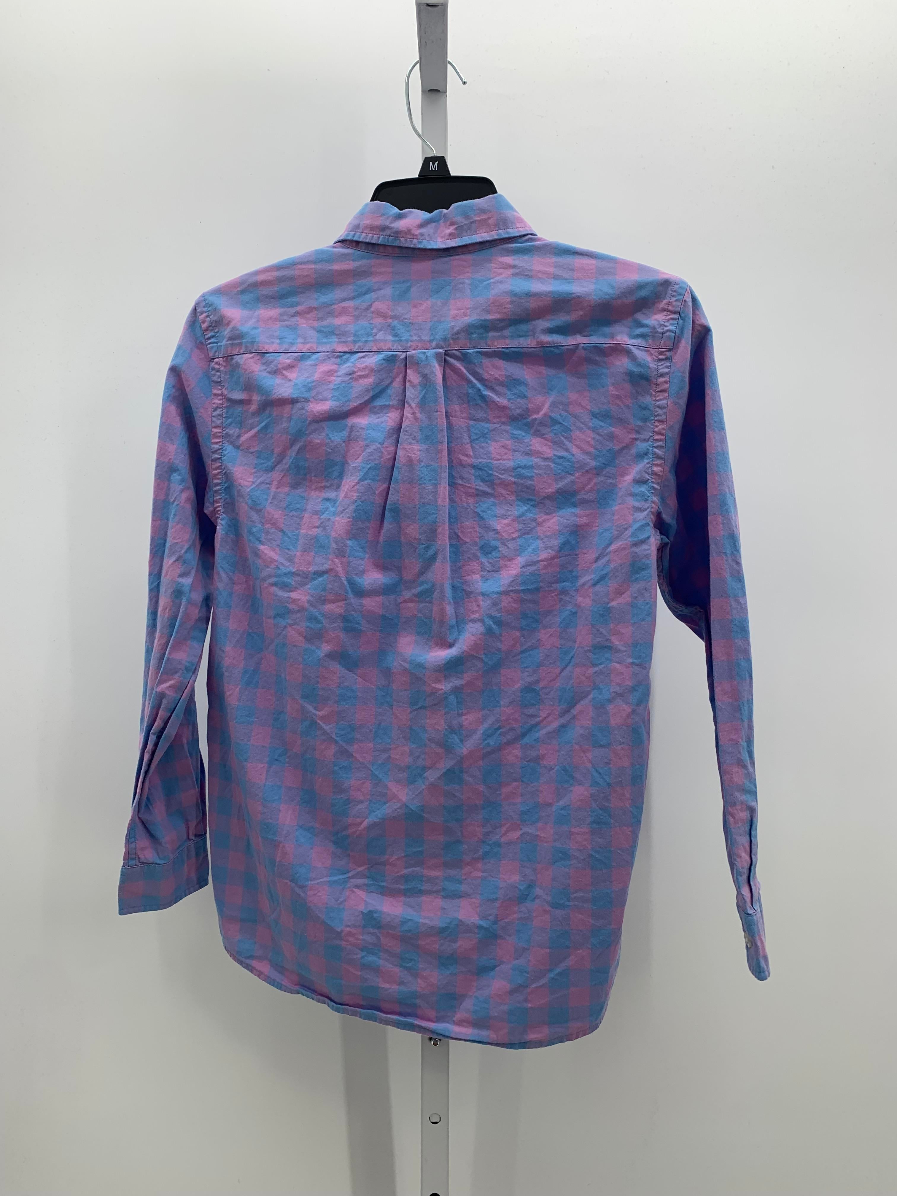 PURPLE PLAID BTN DOWN