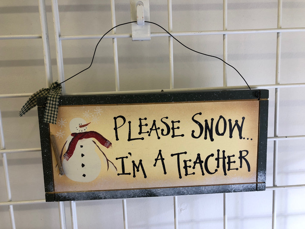 PLEASE SNOW WALL DECOR.