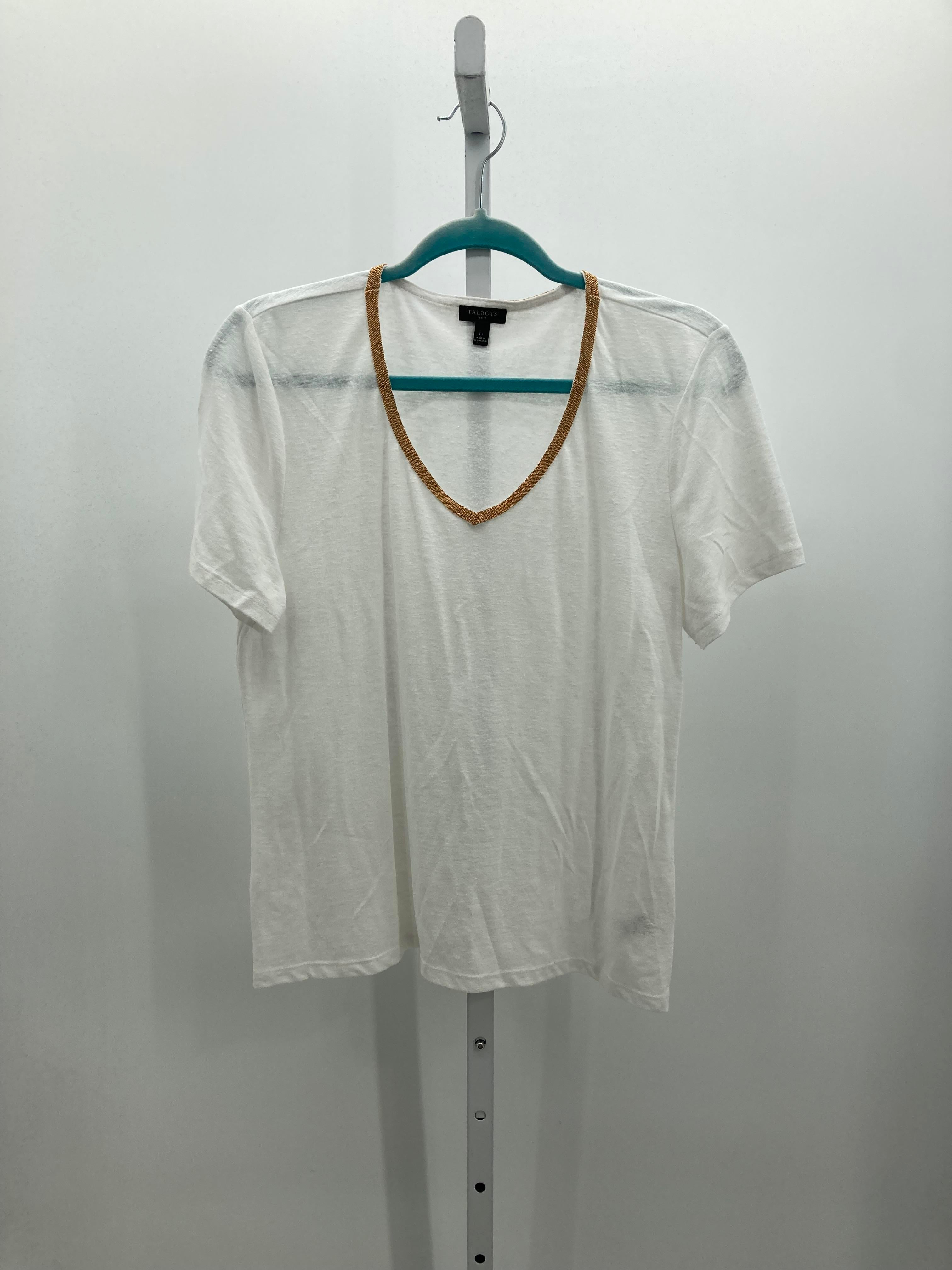Talbots Size Large Petite Petite Short Sleeve Shirt
