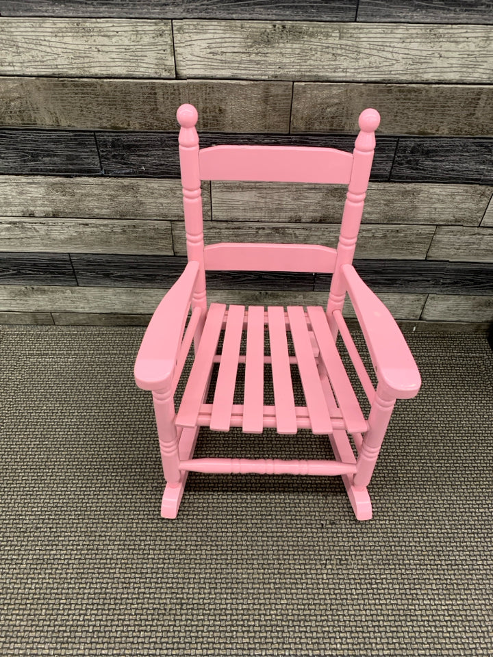 PINK PAINTED DOLL/CHILD ROCKER.