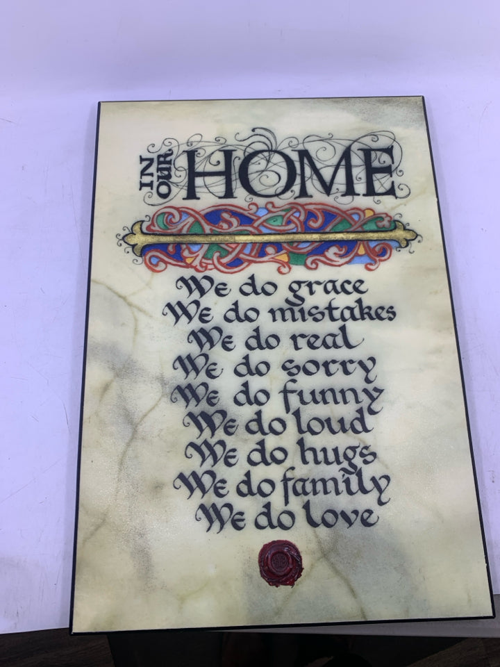 CELTIC BLESSINGS IN OUR HOME WALL ART.