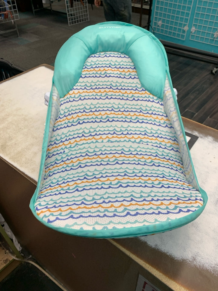 Summer Infant Deluxe Baby Bather Folding Bath Sling Green