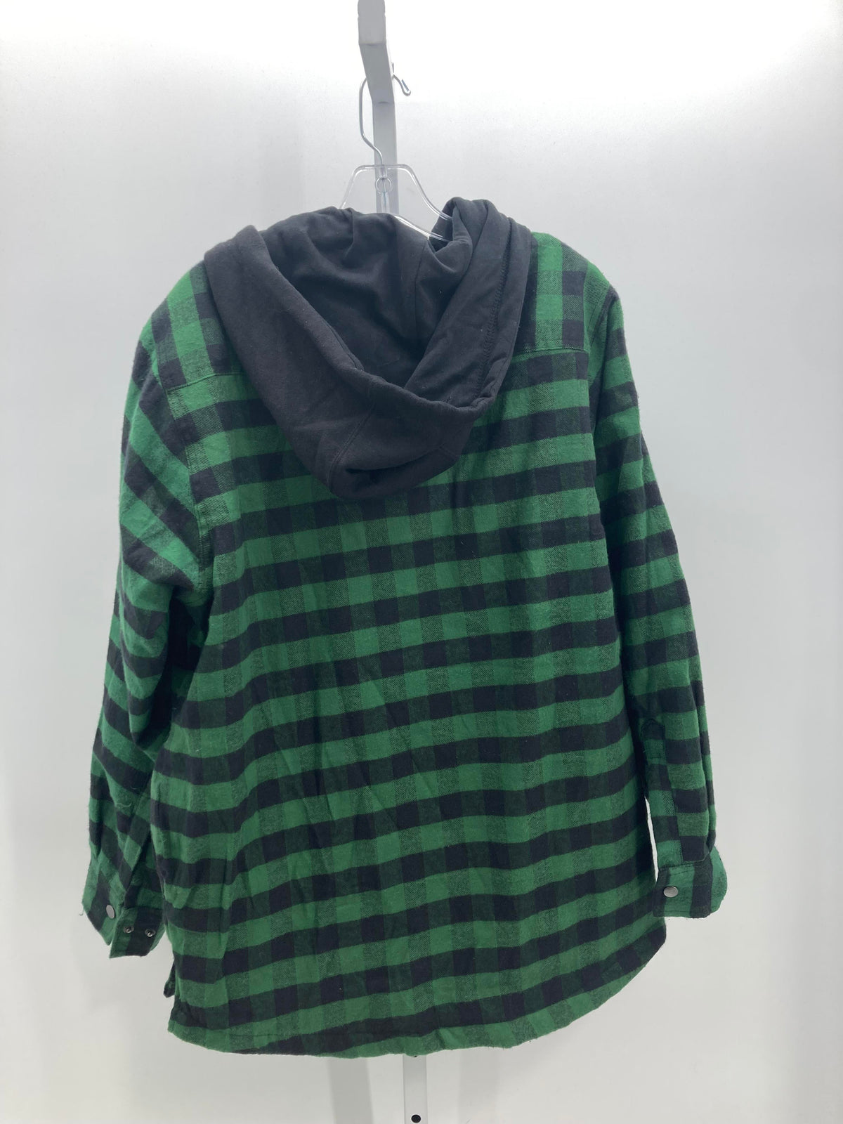 GREEN PLAID HOODED