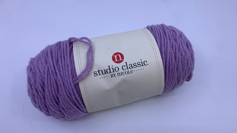 SOFT PURPLE YARN.