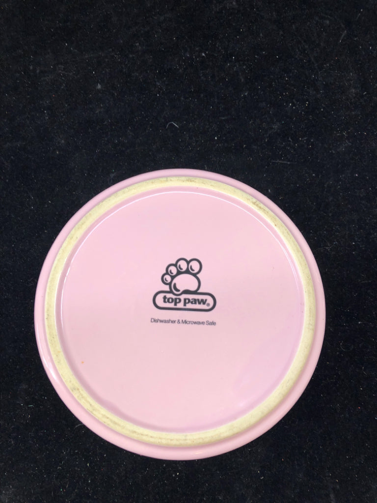 PINK AND BROWN "DIVA" PET BOWL.