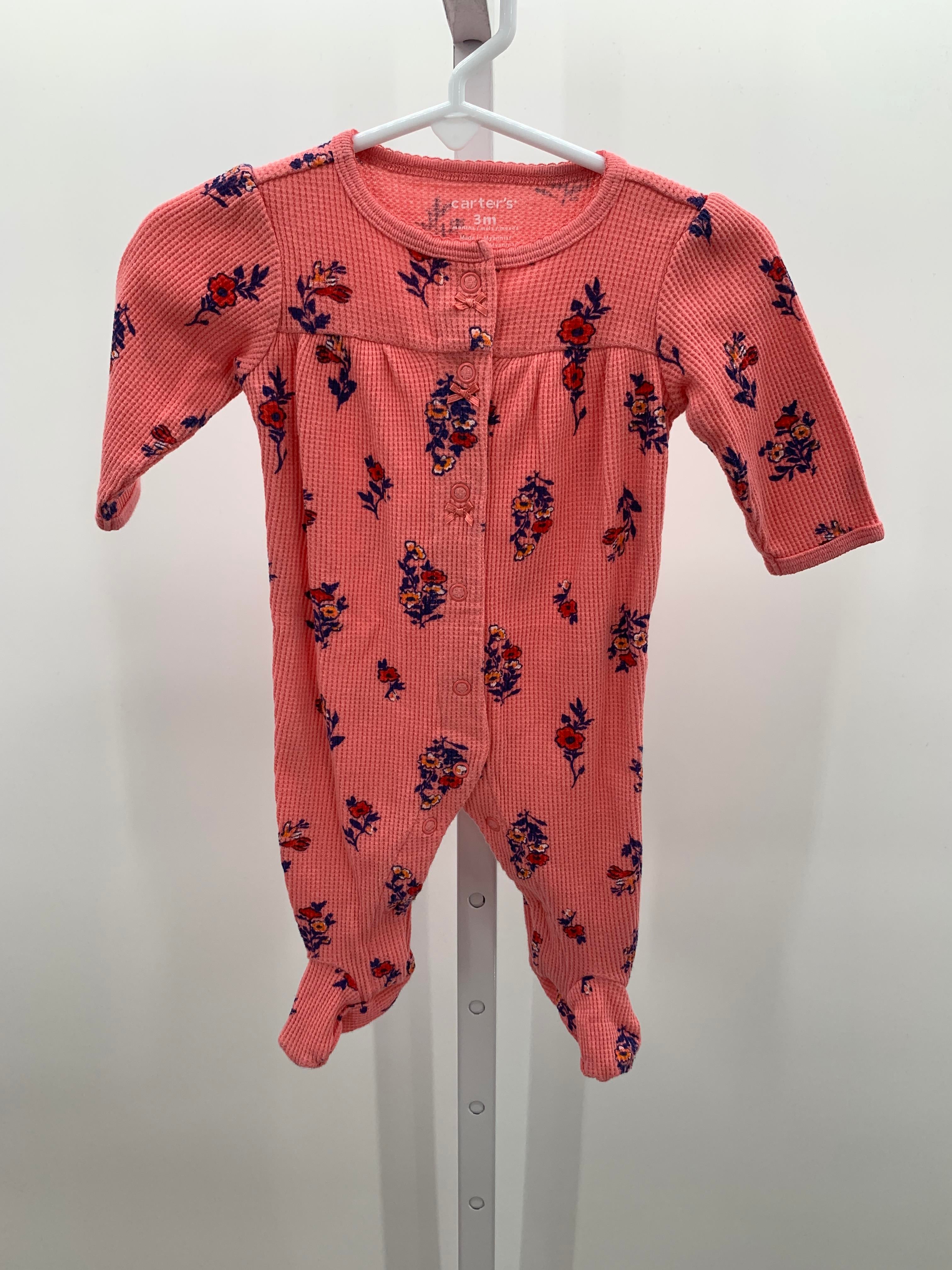 Carters Size 3 Months Girls Long Slv. Romper