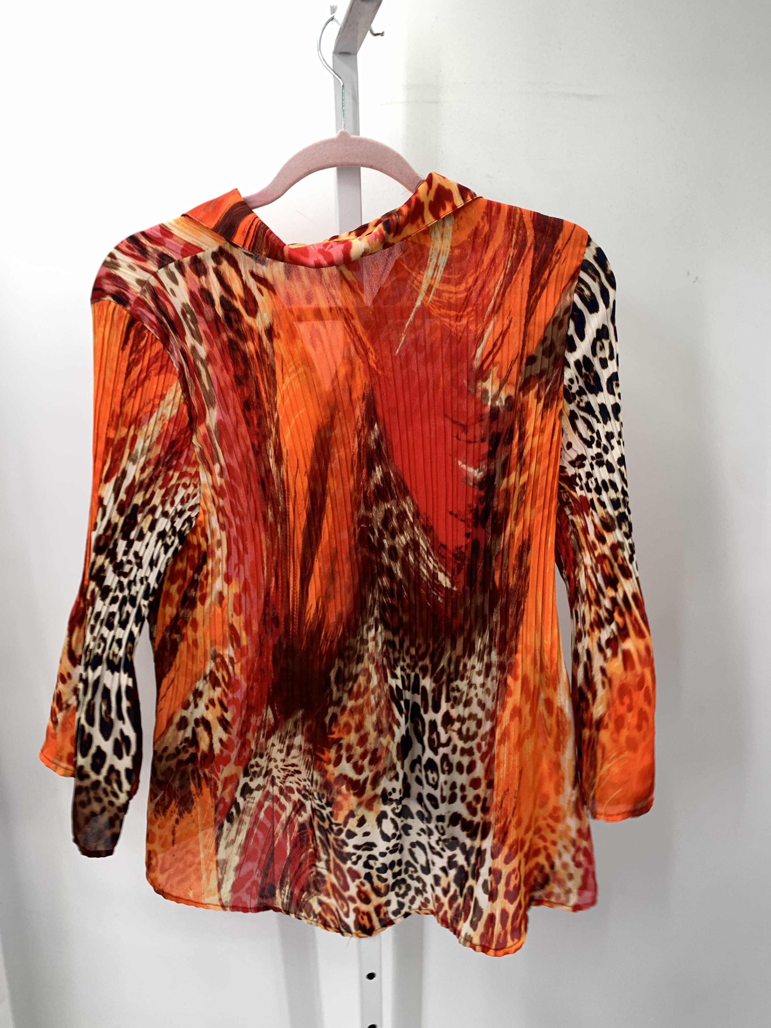Zac & Rachel Size Large Petite Petite 3/4 Sleeve Shirt