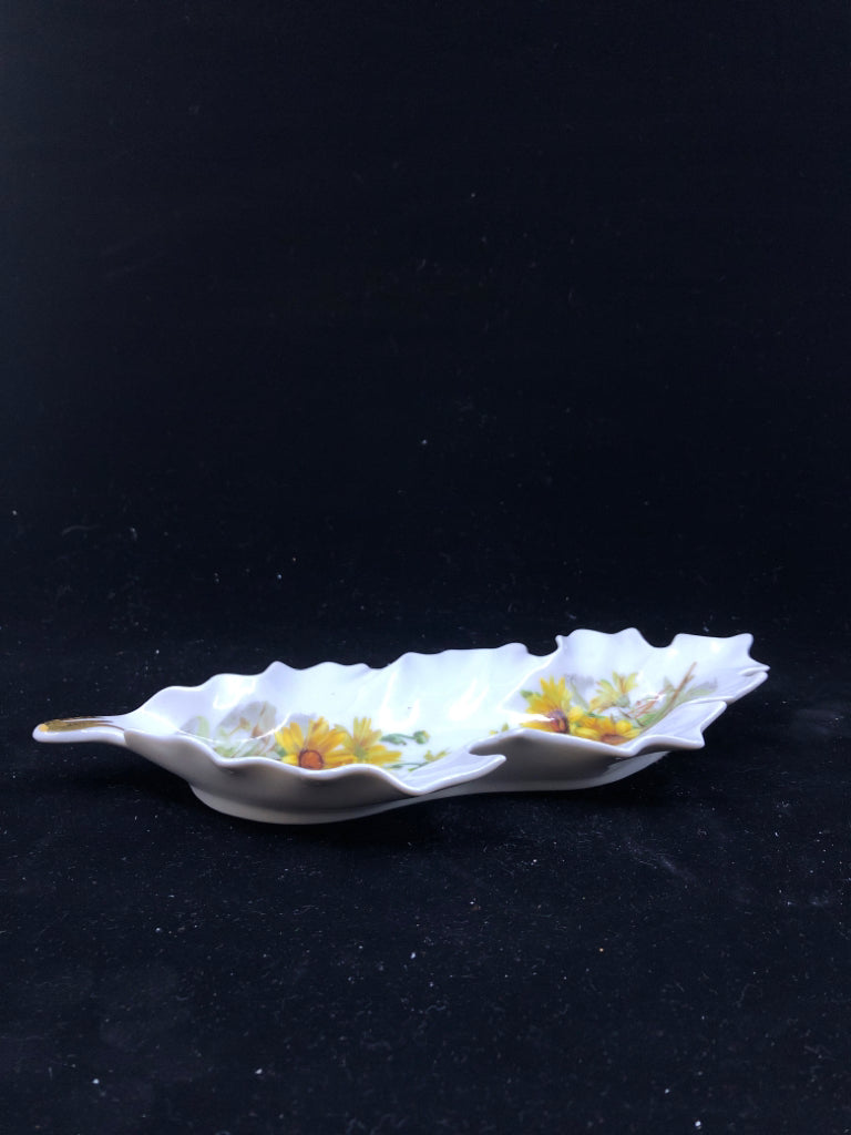 VTG SUNFLOWER LEAF SHAPED DISH- GERMANY.