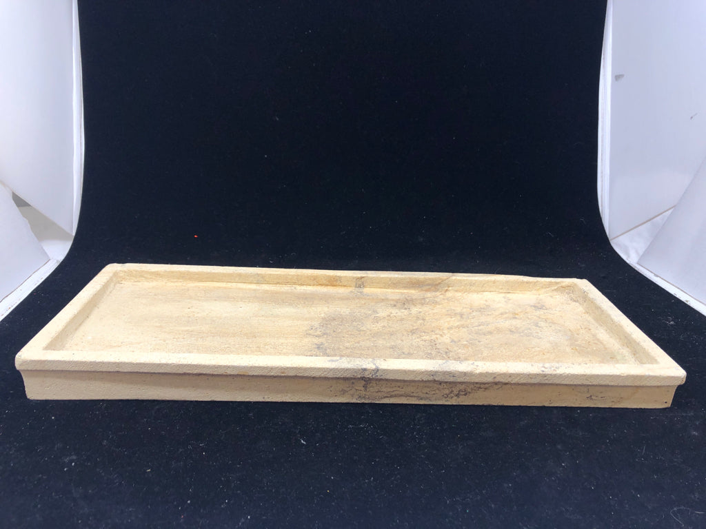 HEAVY RECTANGLE STONE TRAY.