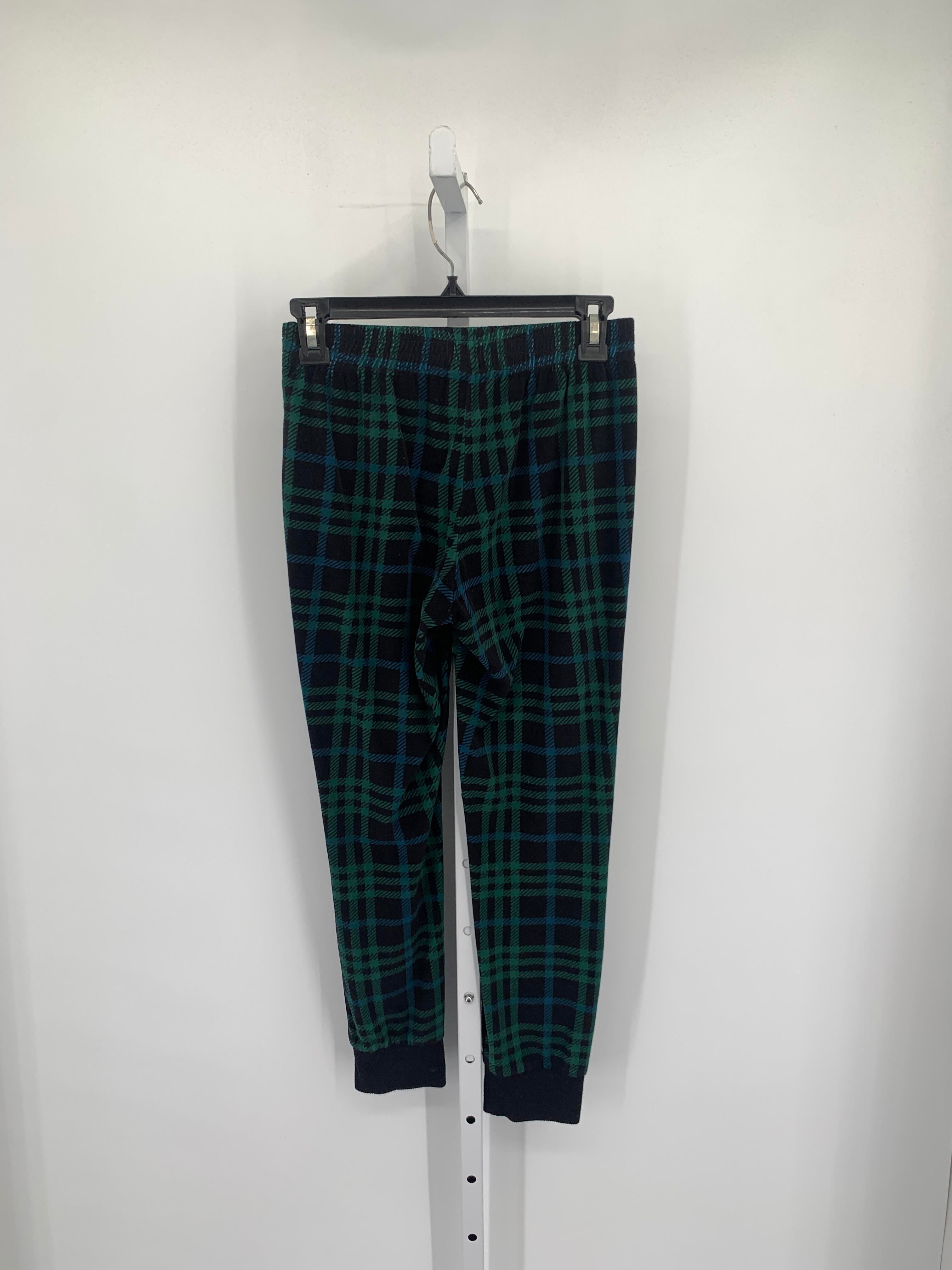 BLACK BLUE PLAID ELASTIC WAIST