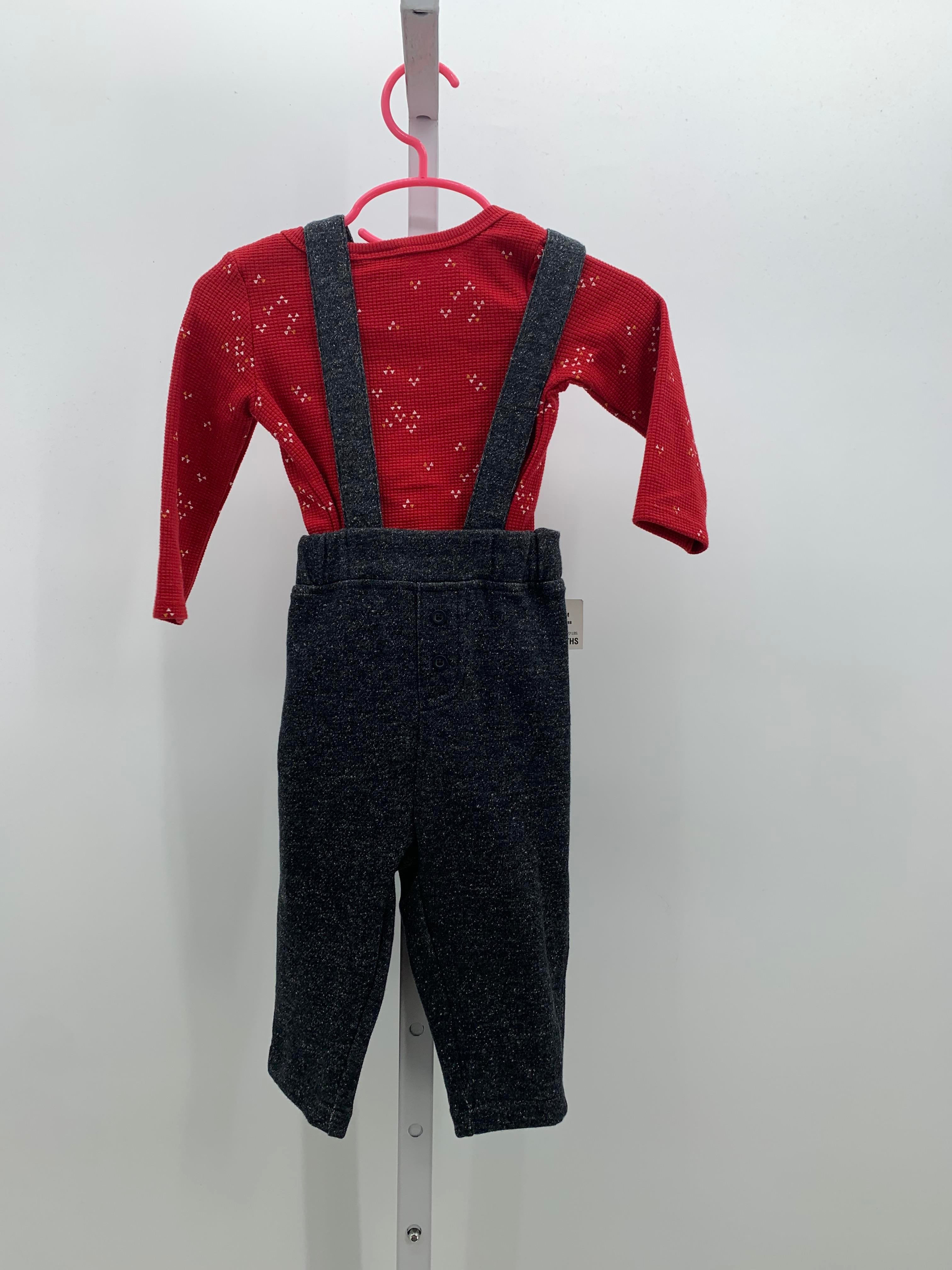 NEW TRIANGLES WAFFLE KNIT SHIRT KNIT PANTS WITH SUSPENDERS