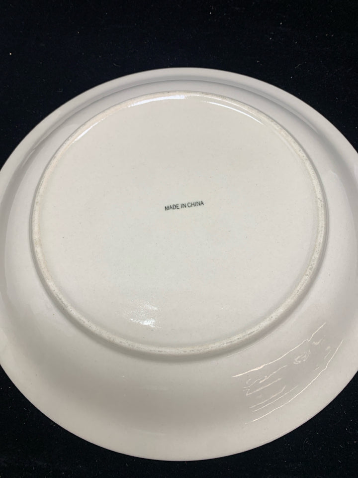 36PC GREEN FLOWER DISH SET SRV FOR 6 - EMERALD CHINA.