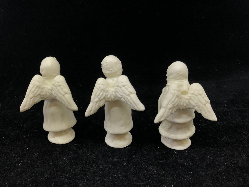 3 PORCELAIN FIGURINES ANGELS.