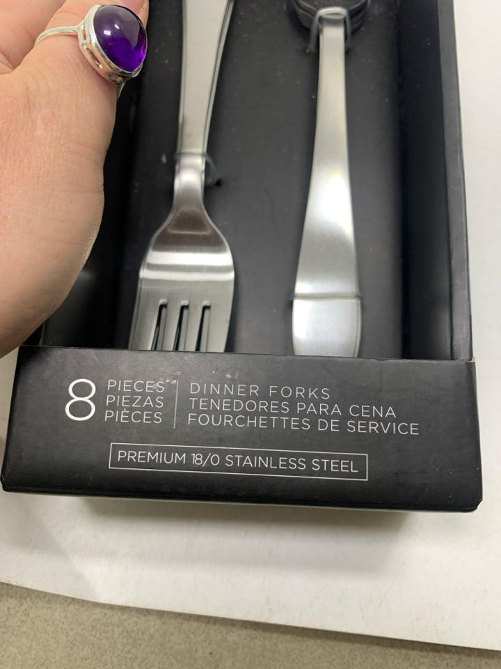 NIB 8 TAYLOR SATIN FORKS.