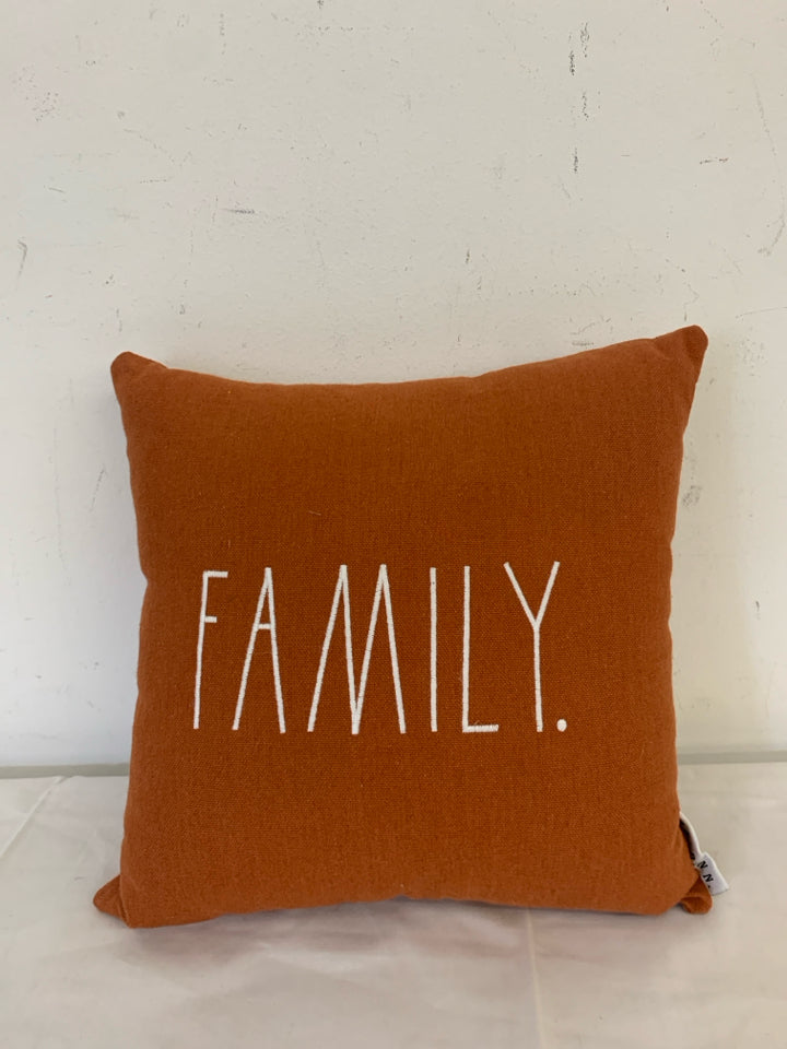 RAE DUNN FAMILY PILLOW.