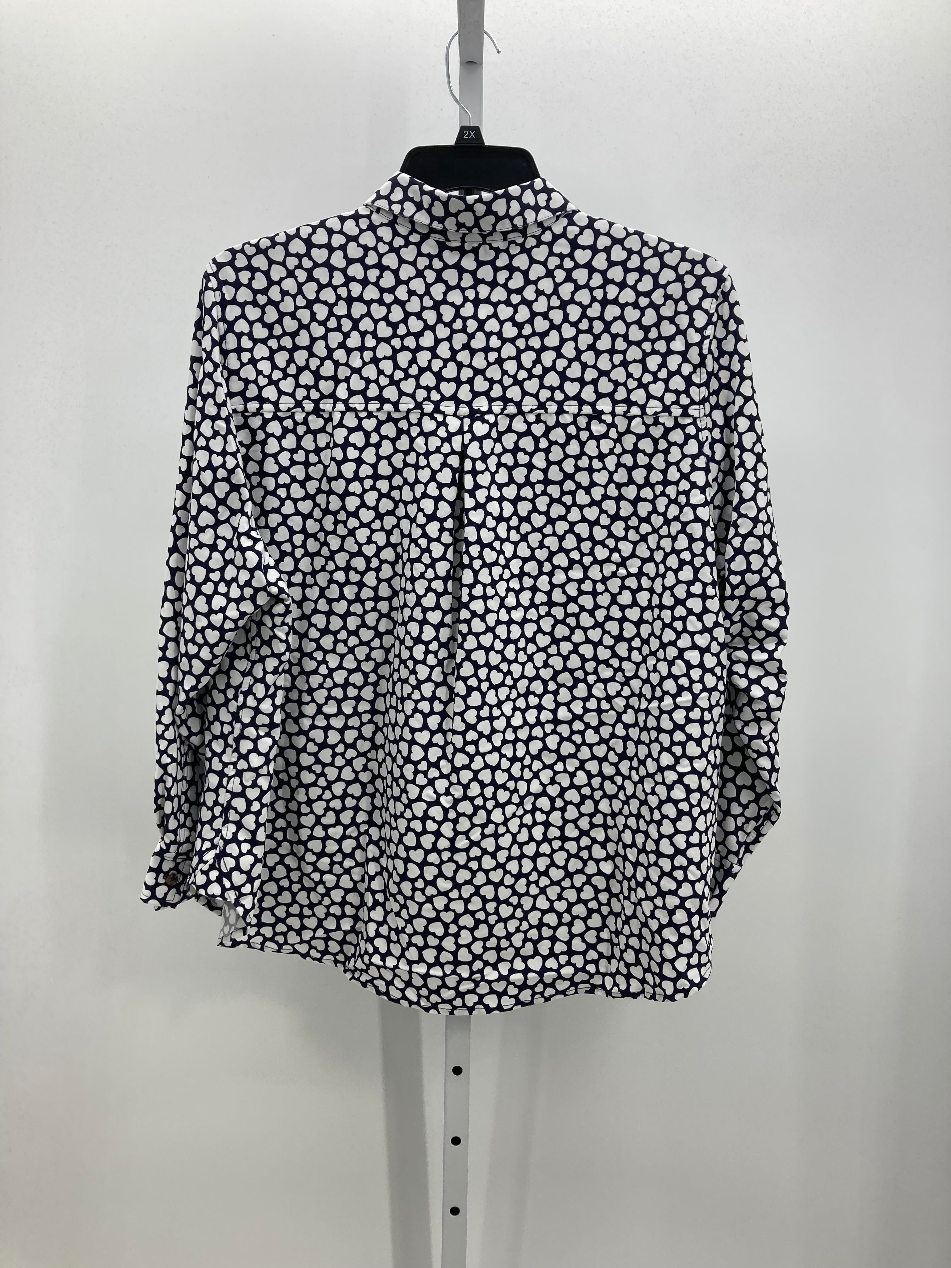 Lands End Size 1X Womens Long Sleeve Shirt