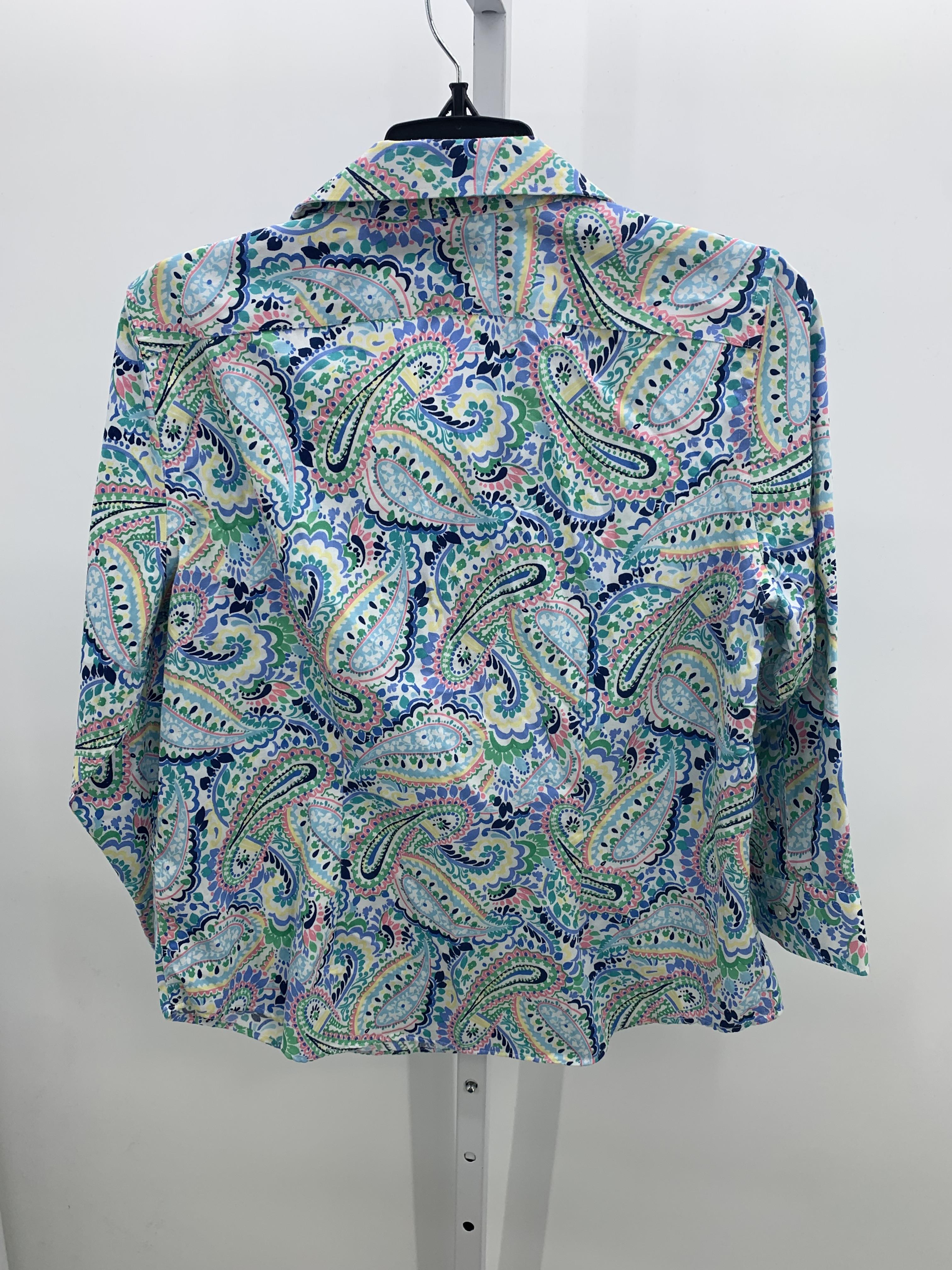 Chaps Size Large Petite Petite 3/4 Sleeve Shirt