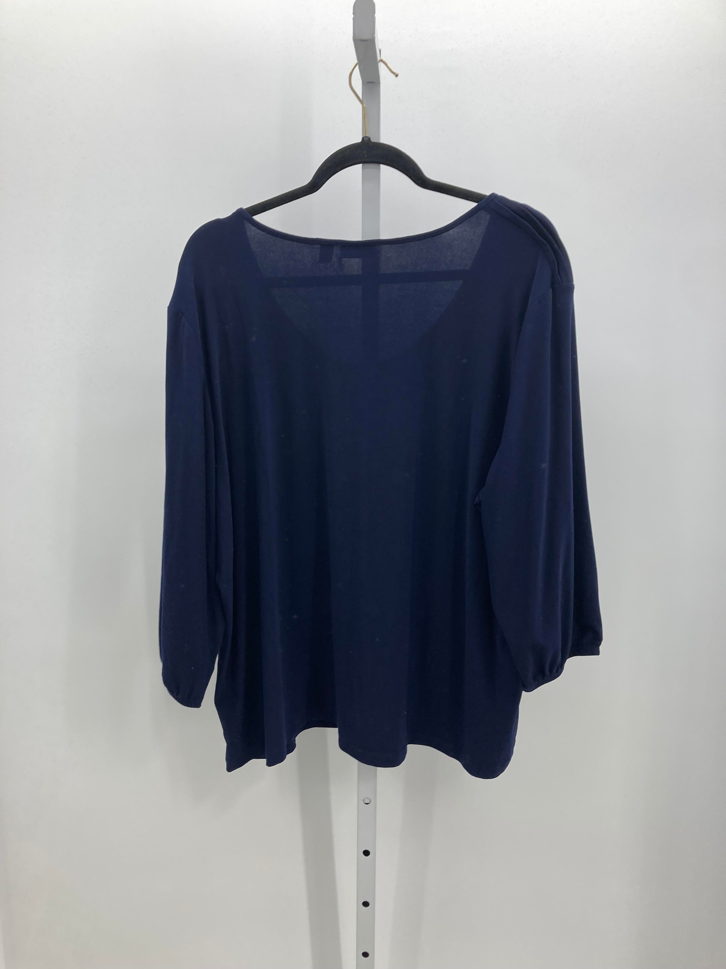 Size 2X Womens 3/4 Sleeve Shirt