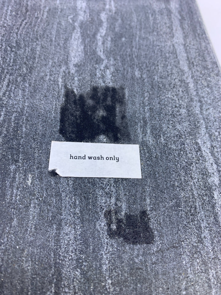 HEAVY BLACK MARBLE CHEESE BOARD.