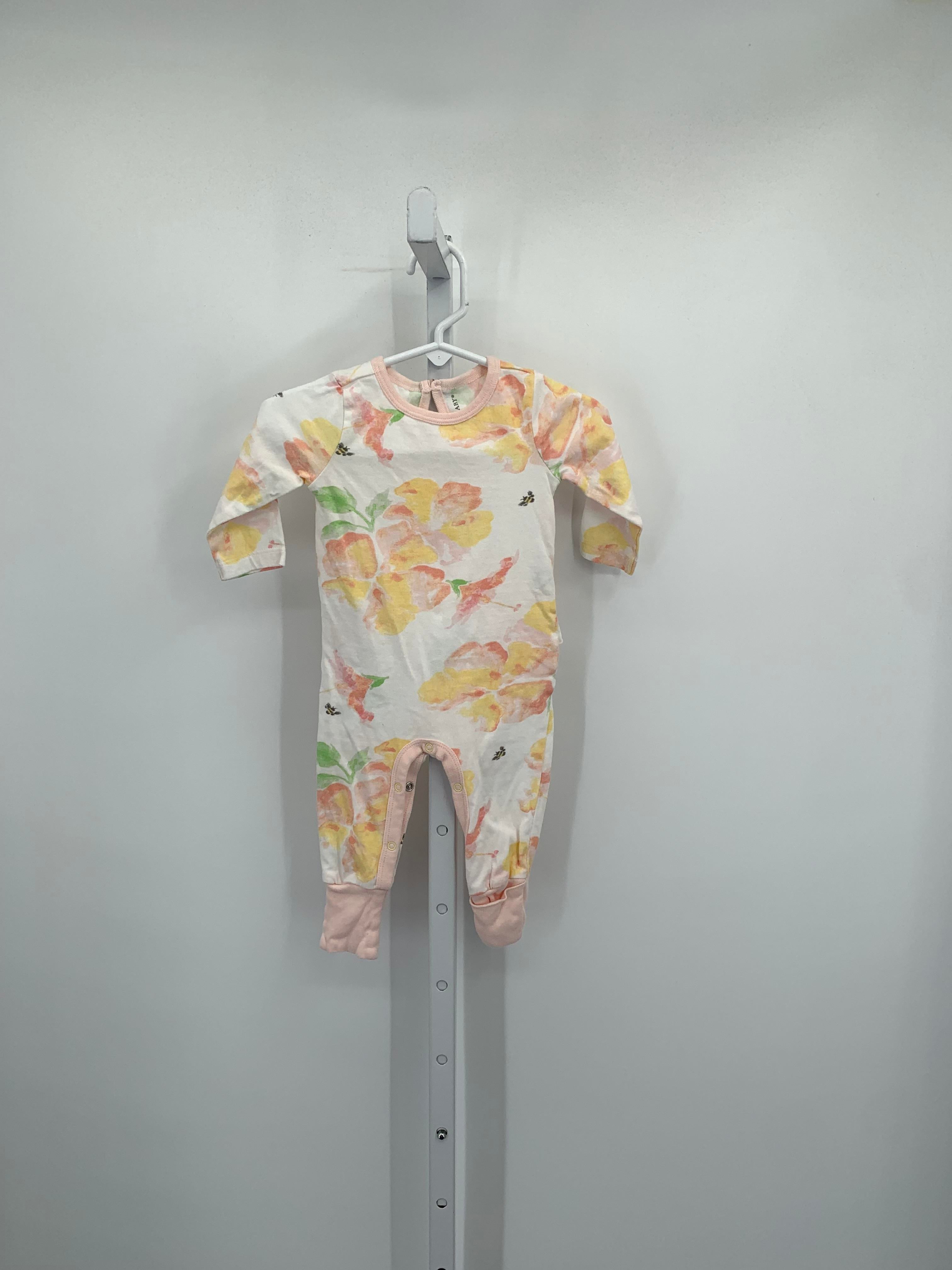 Burt's Bees Size 0-3 months Girls Long Slv. Romper