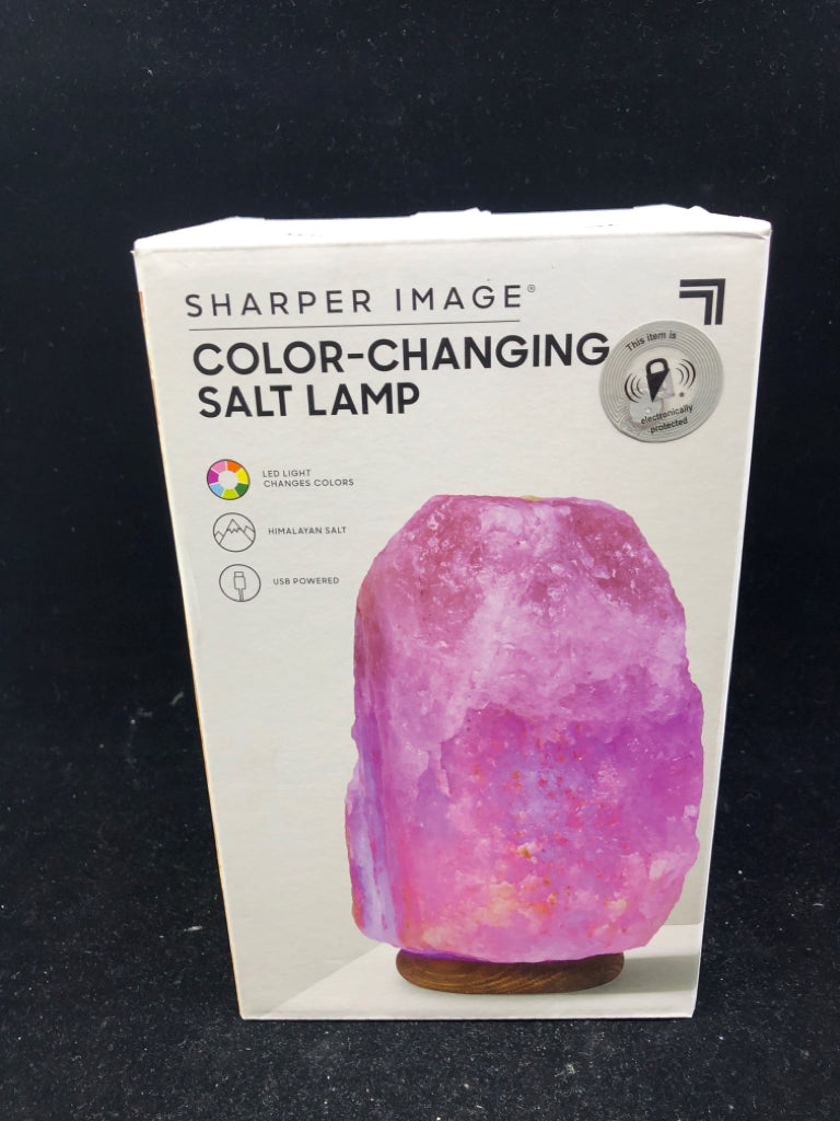 NIB COLOR-CHANGING SALT LAMP.