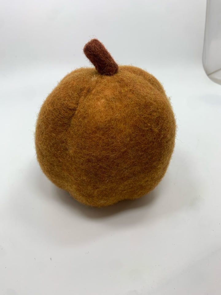 ORANGE FELT PUMPKIN.