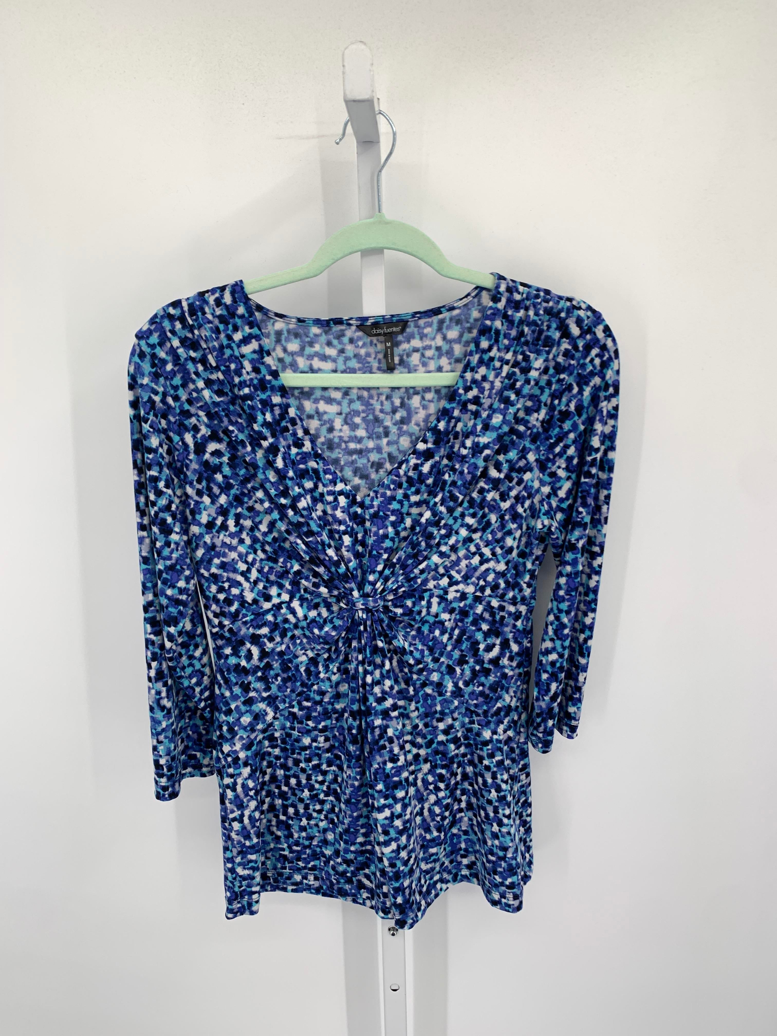 Daisy Fuentes Size Medium Misses 3/4 Sleeve Shirt