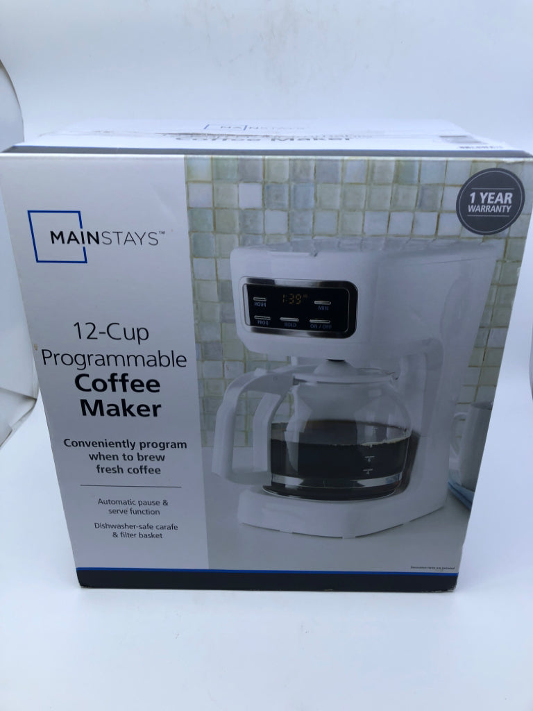 NEW PROGRAMMABLE COFFEE MAKER.