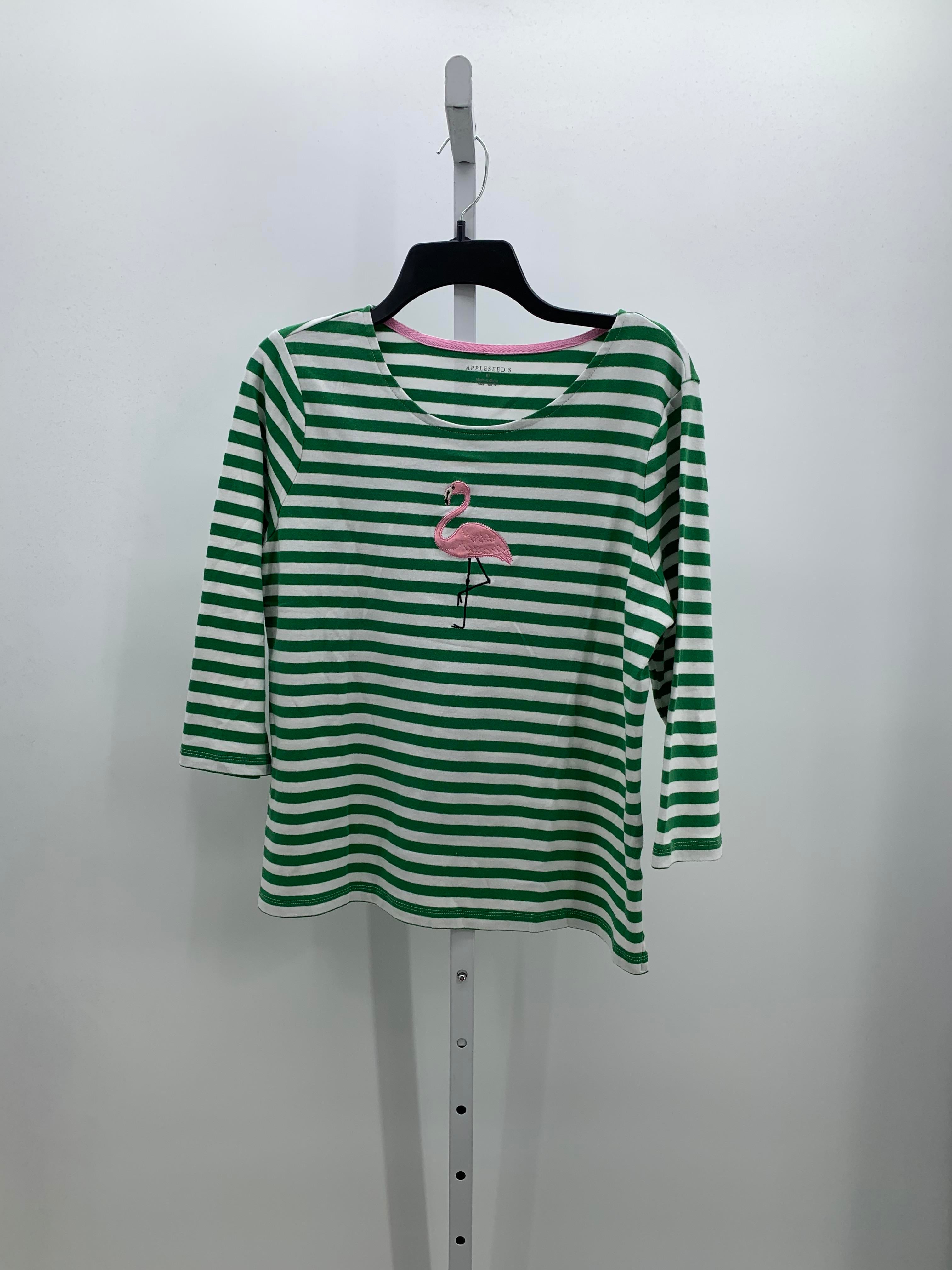 Appleseeds Size Medium Misses 3/4 Sleeve Shirt