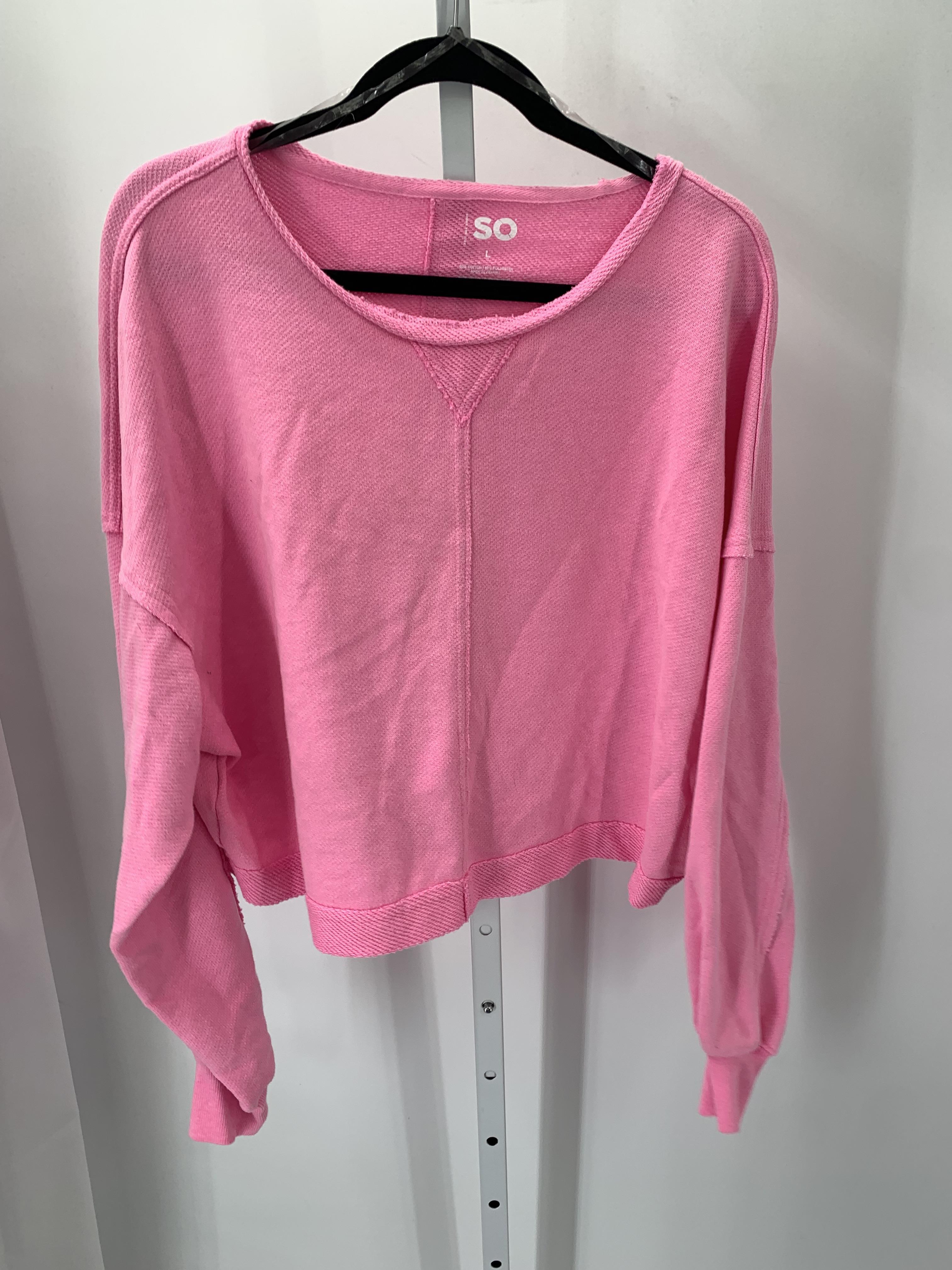SO Size Large Juniors Long Sleeve Shirt