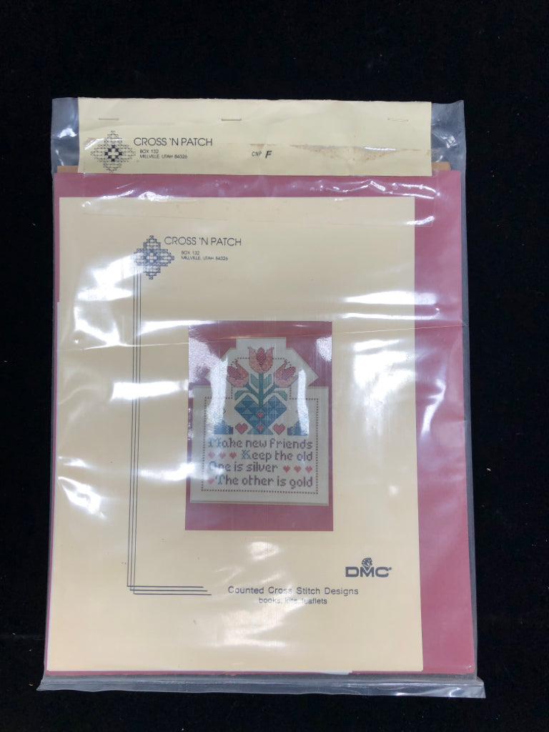 NIP MAKE NEW FRIENDS CROSS STITCH KIT.